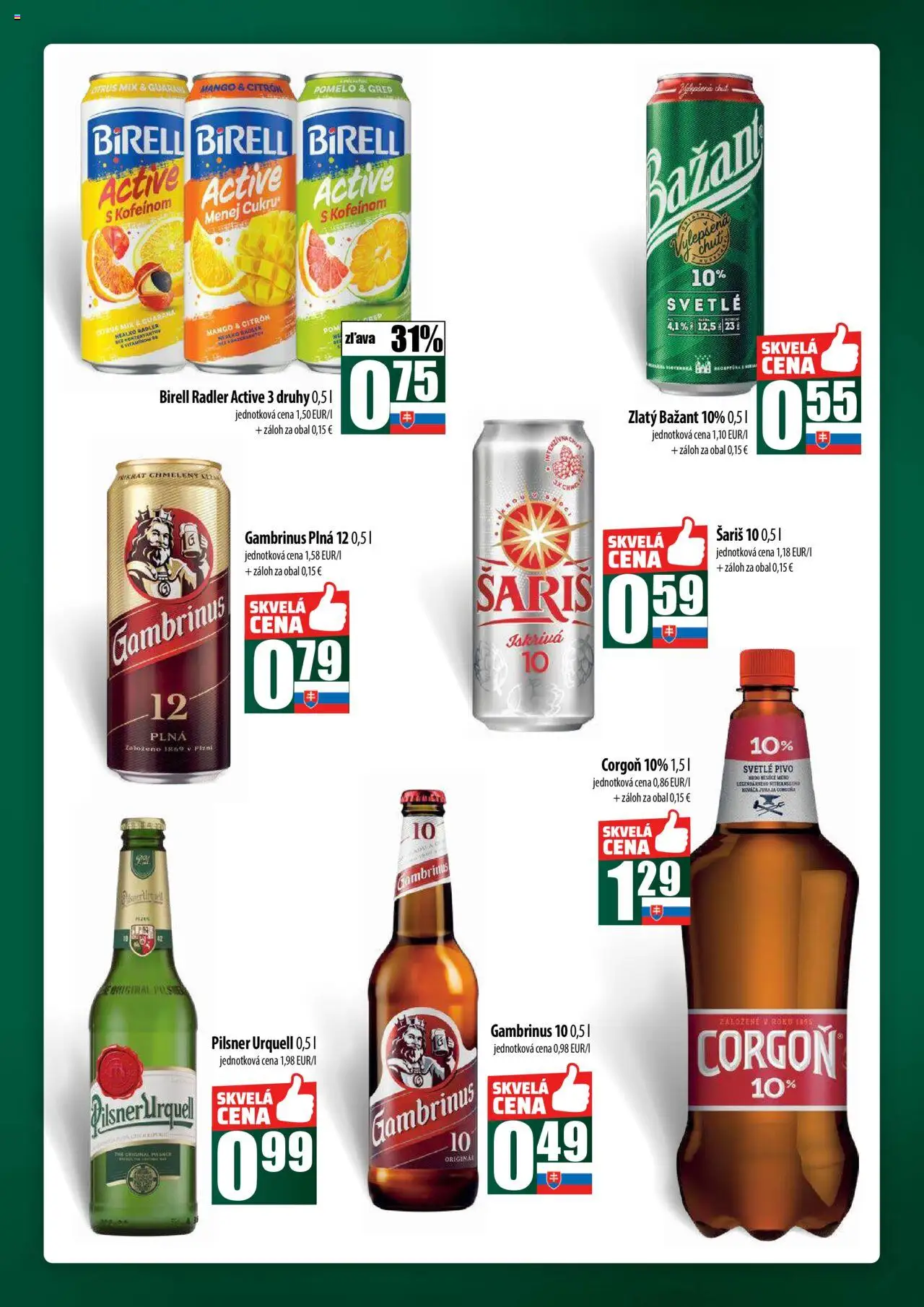 Nové COOP Jednota akcie – leták je platný od 02.10.2025 | Strana: 49 | Produkty: Šariš, Corgoň, Pomelo, Gambrinus