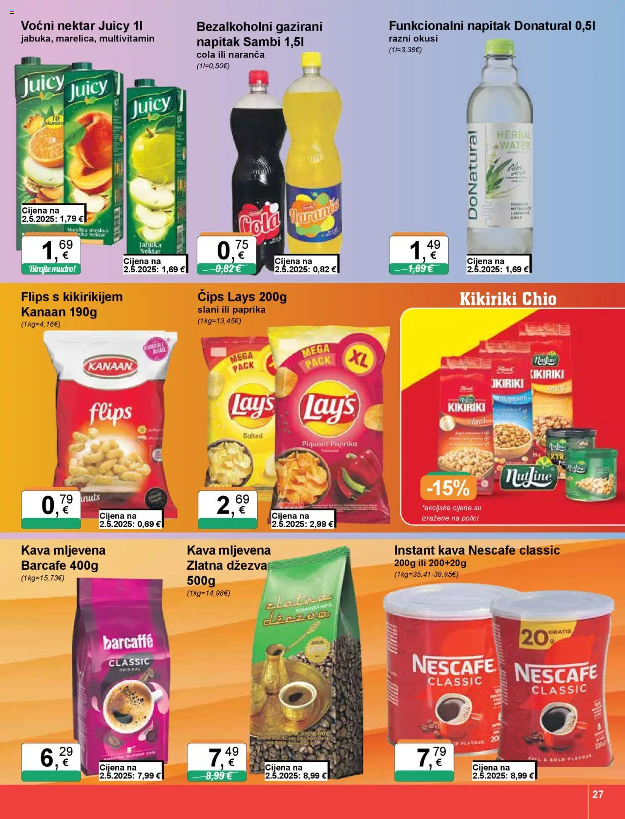 KTC katalog | vrijedi od 07.08.2025 | Stranica: 27 | Proizvodi: Flips, Mljevena kava, Čips, Jabuka
