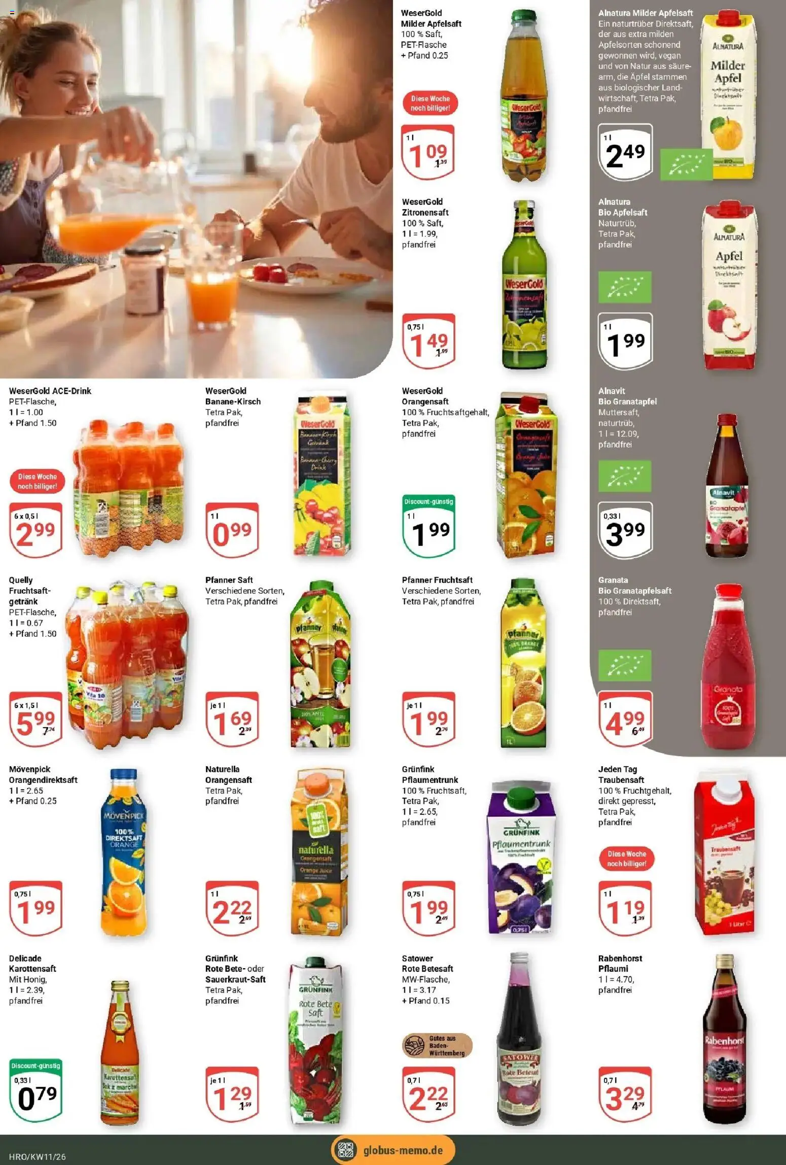 Globus prospekt Rostock	 – gültig ab 09.03.2026 | Seite: 18 | Produkte: Äpfel, Orangensaft, Saft, Fruchtsaft