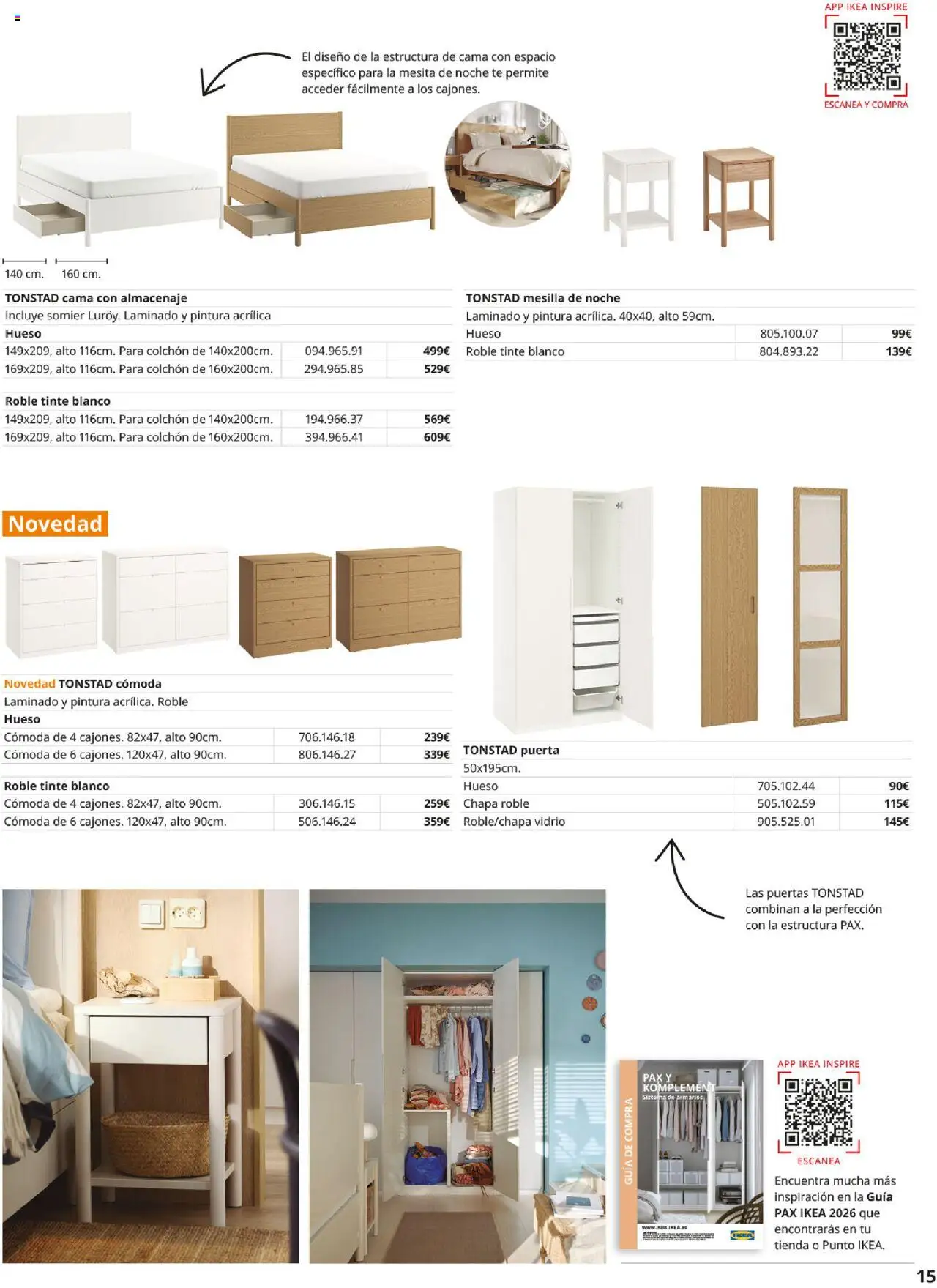 Catálogo IKEA Muebles para el dormitorio │ válido desde el 01.09.2025 | Página: 15 | Productos: Almacenaje, Estante