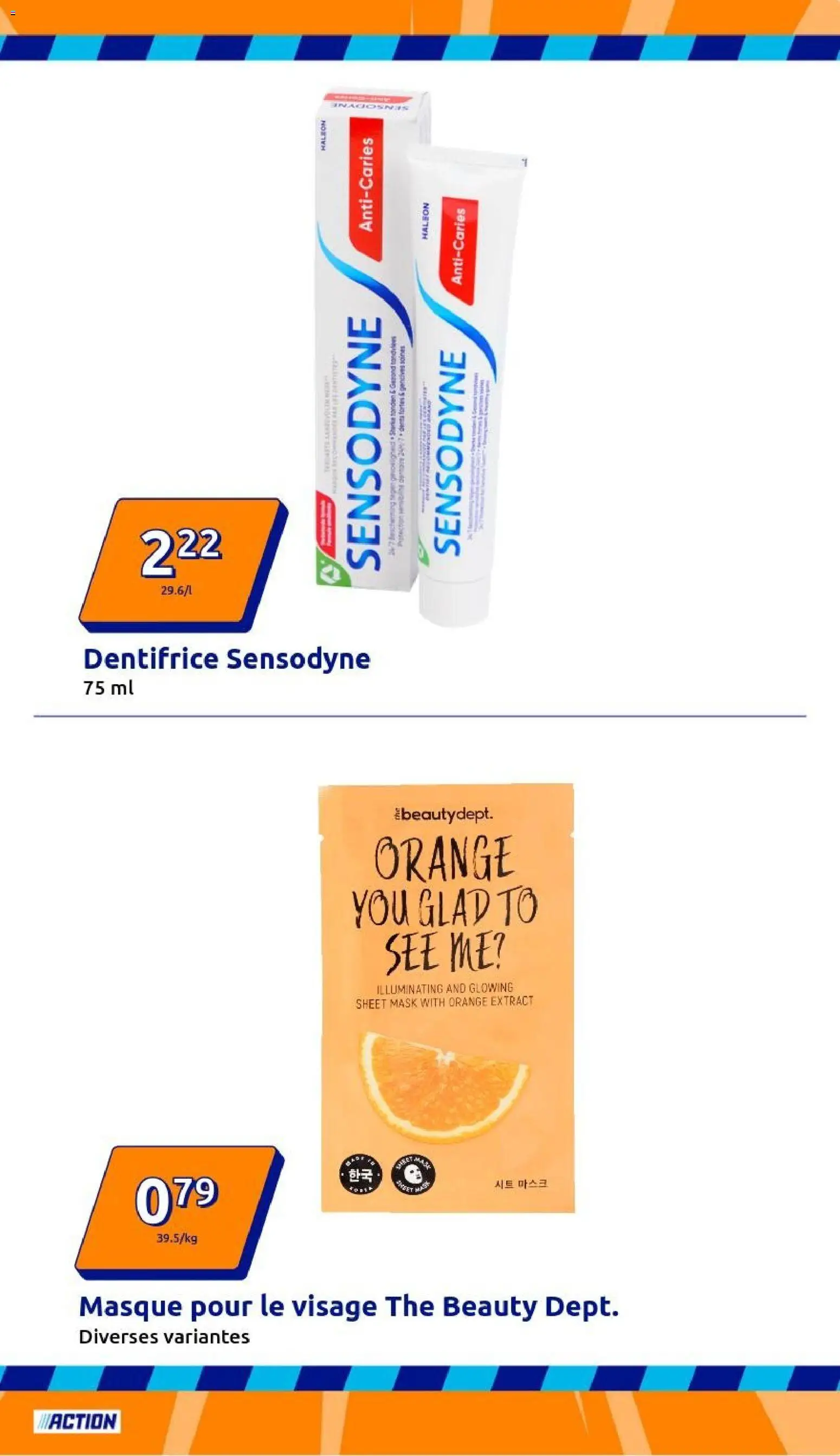 {H1} | Page: 7 | Produits: Orange, Masque, Dentifrice, Thé