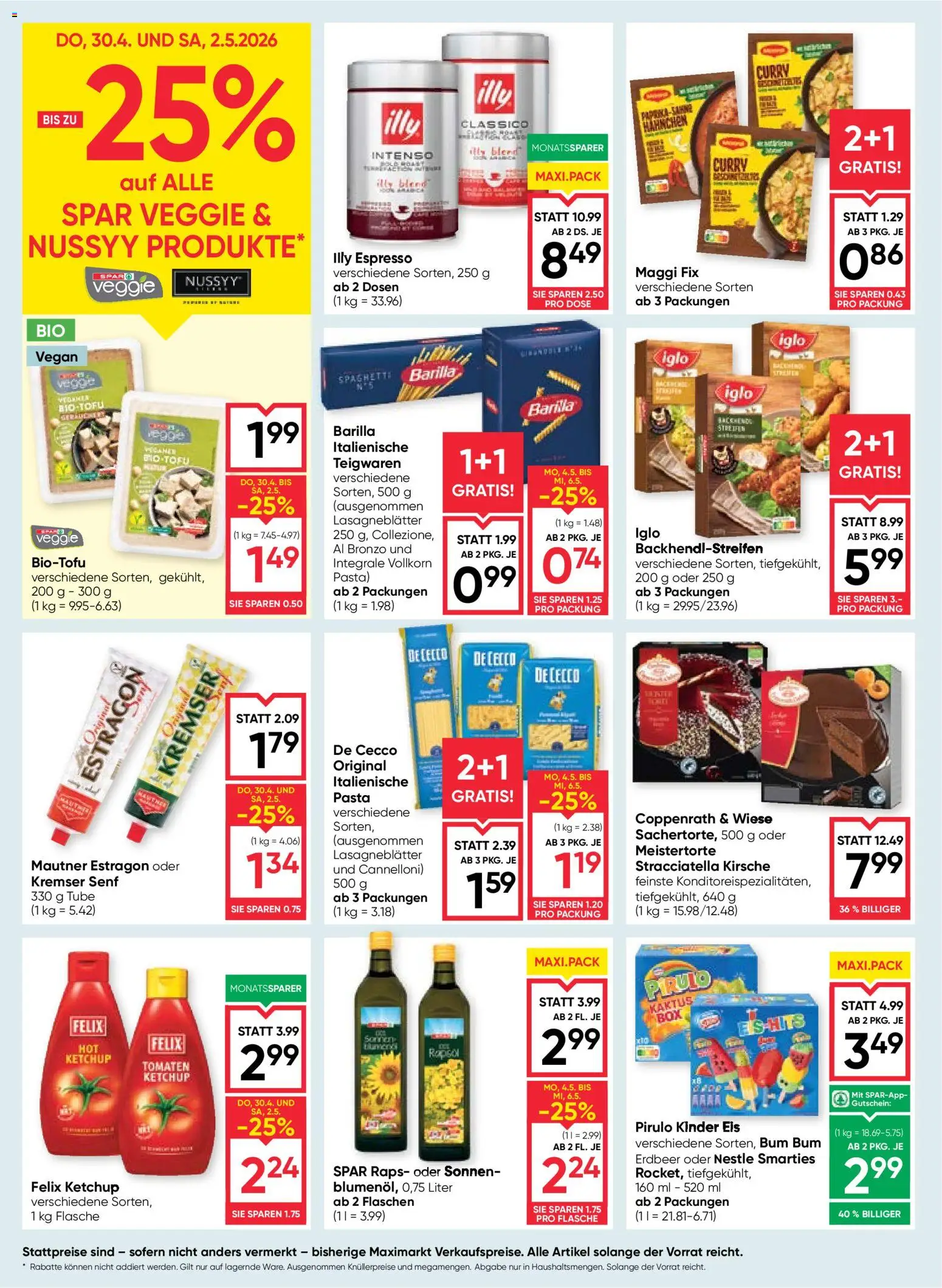 Maximarkt Flugblatt gültig ab 30.04.2026 | Seite: 10 | Produkte: Ketchup, Eis, Hajdina liszt, Tomaten