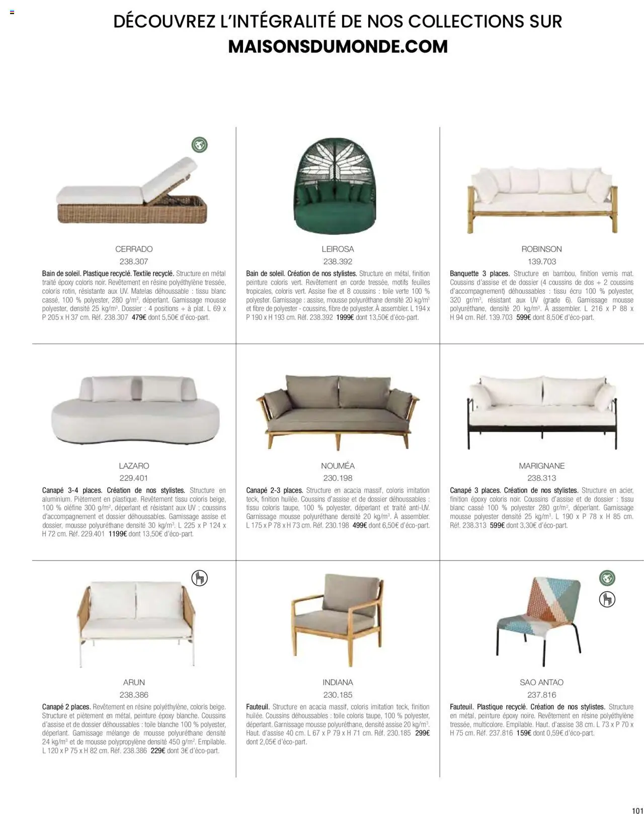  | Page: 103 | Produits: Mousse, Matelas, Canapé