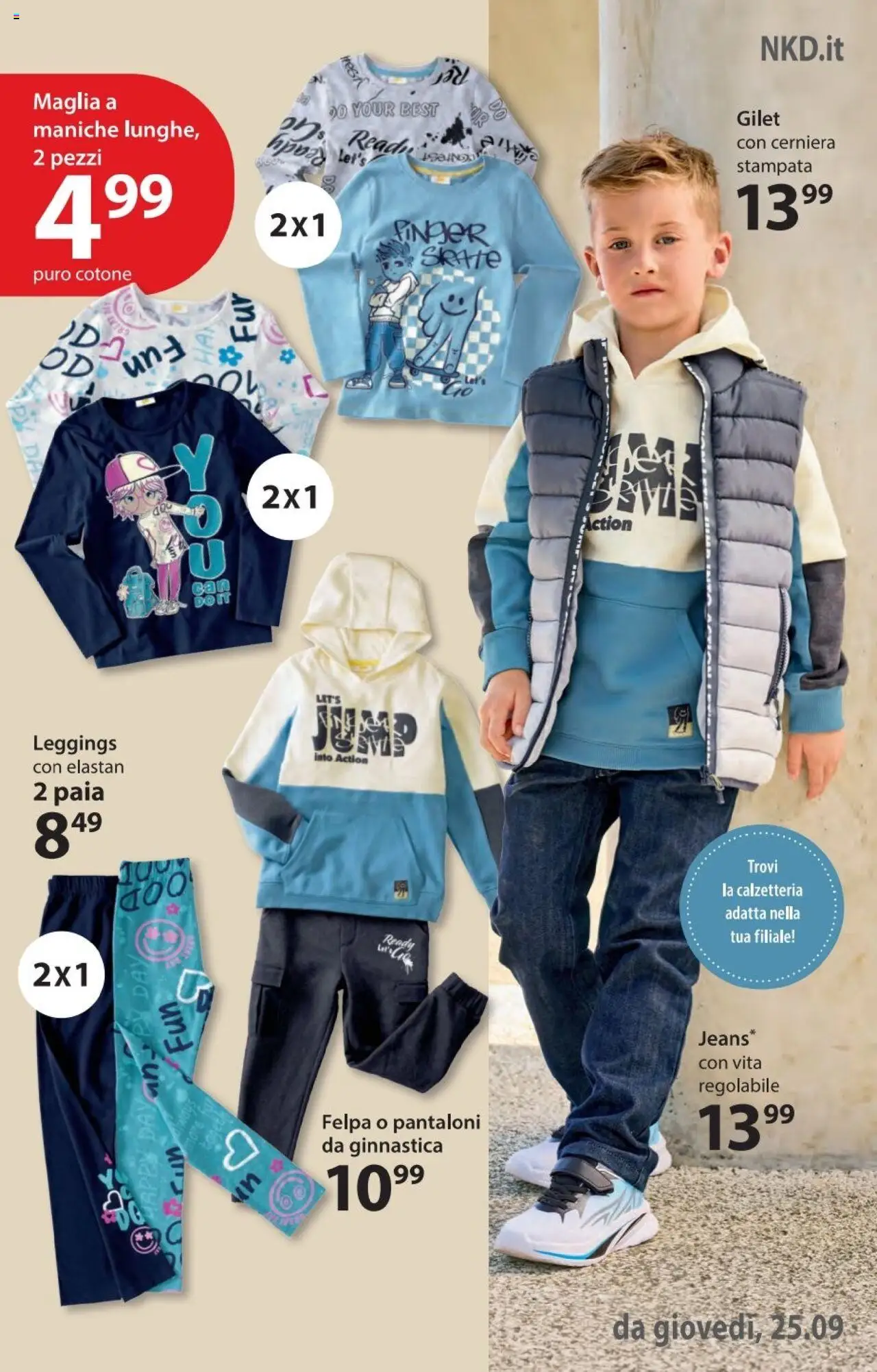 Volantino NKD del 25.09.2025 | Pagina: 17 | Prodotti: Felpa, Pantaloni, Leggings, Gilet