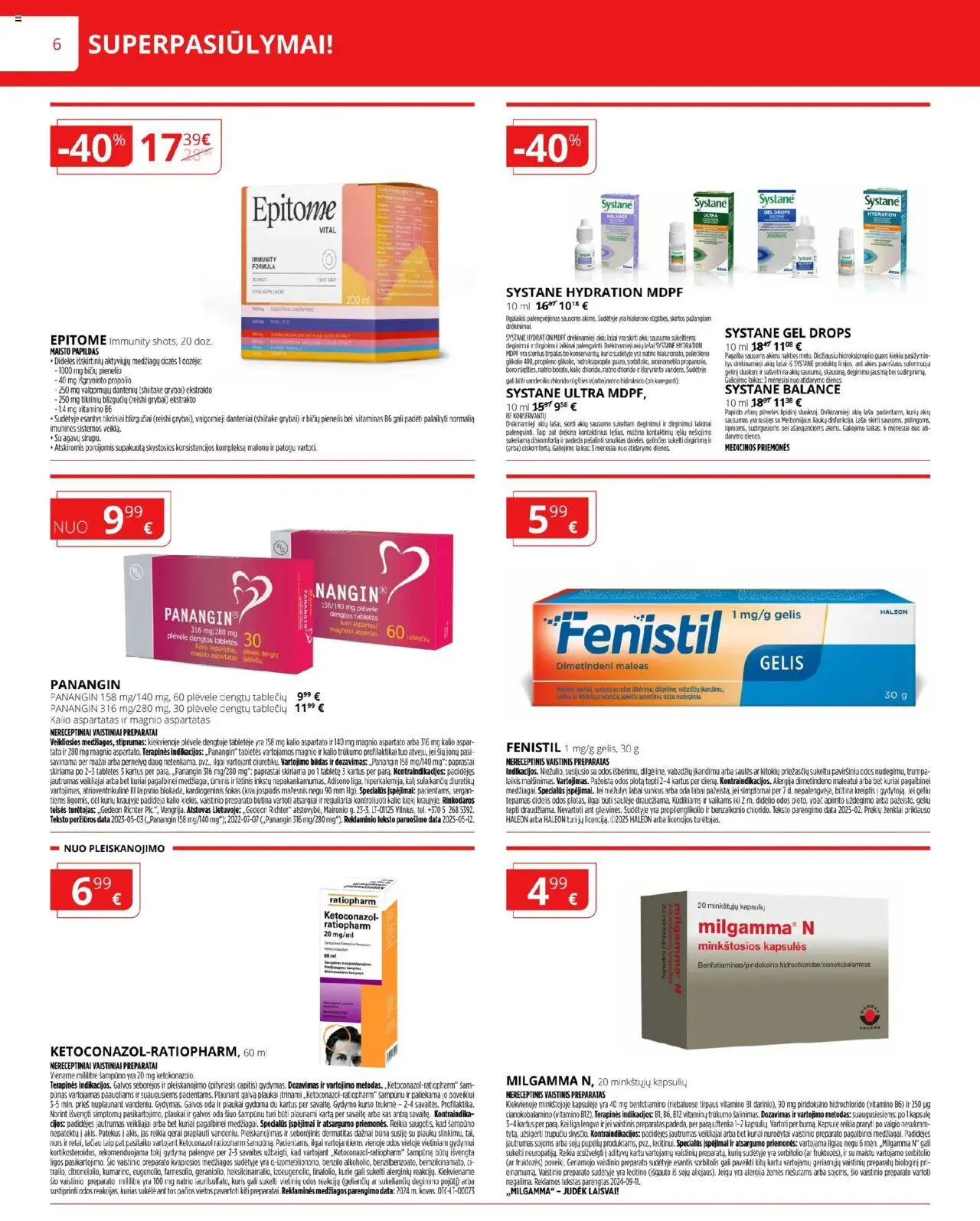Norfa vaistinė leidinys│galioja nuo 01.08.2025 | Puslapis: 6 | Prekių: Grybai