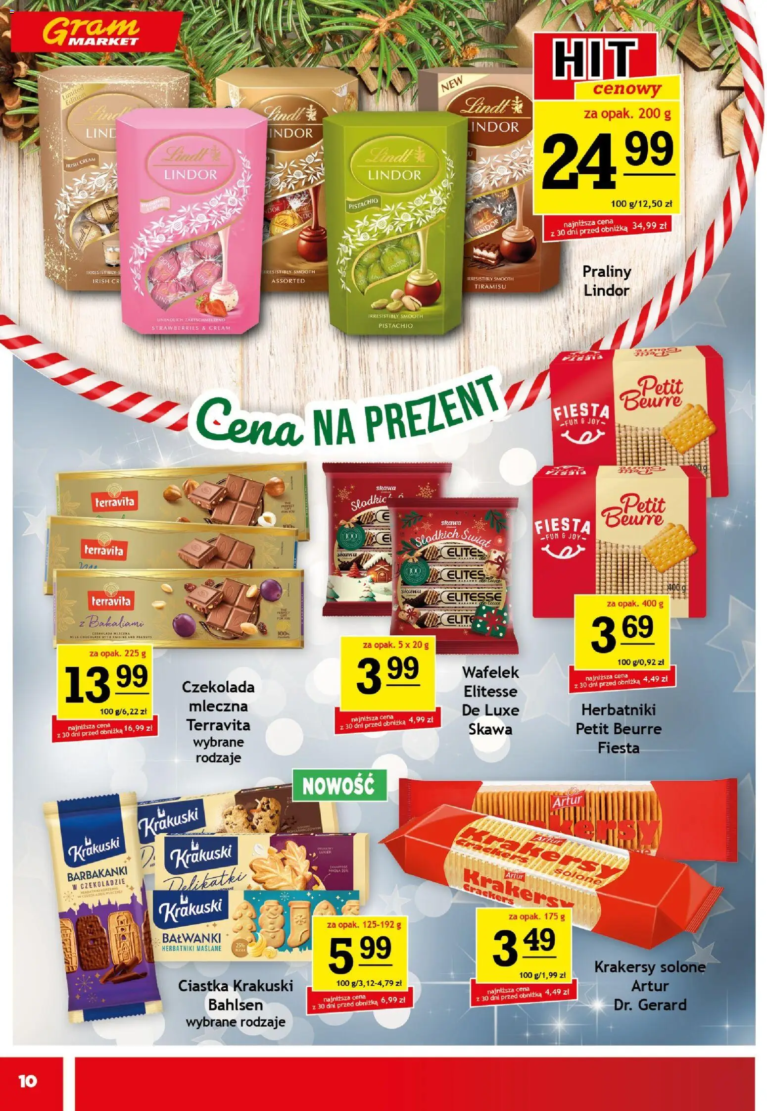 Gram Market Gazetka od 17.12.2025 | Strona: 10 | Produkty: Krakersy, Kawa, Czekolada, Ciastka
