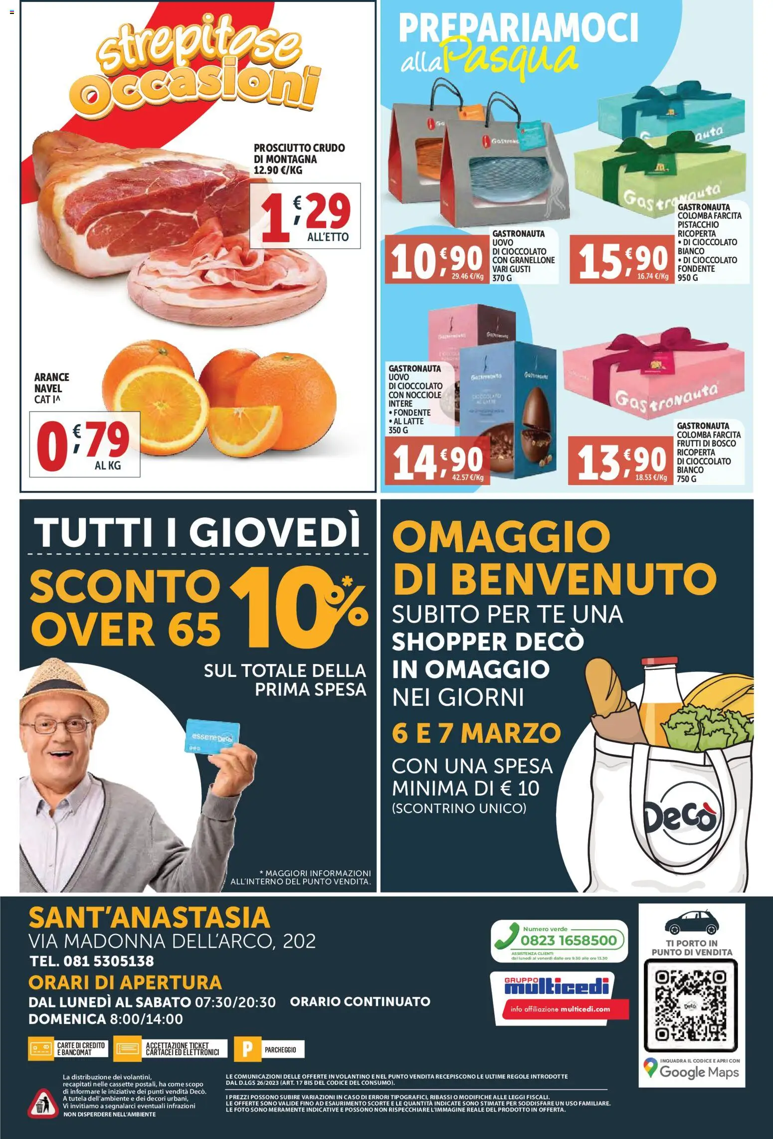 Volantino Decò del 06.03.2026 | Pagina: 12 | Prodotti: Cioccolato, Arance, Latte, Prosciutto