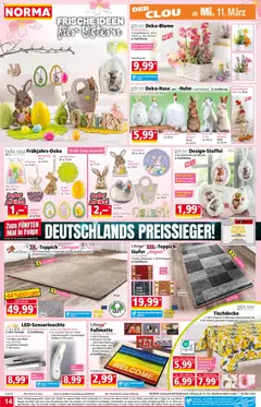 Norma Prospekt 	 ab 09.03.2026 gültig | Seite: 14 | Produkte: Rama, Korb, Teppich, Fußmatte