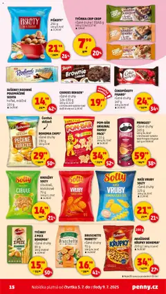Penny Market leták - Čtvrtečník od 03.07.2025 | Strana: 15 | Produkty: Pringles, Křupky, Cibule, Sušenky