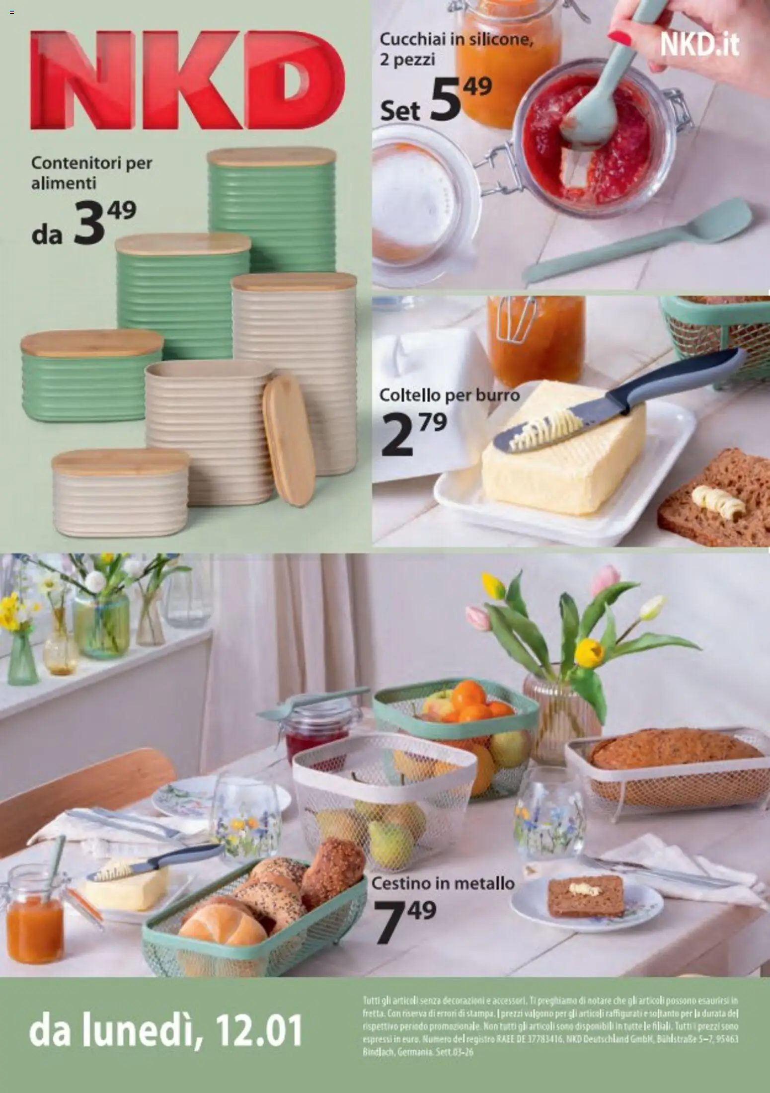 Volantino NKD del 12.01.2026 | Pagina: 4 | Prodotti: Burro, Cestino, Decorazioni