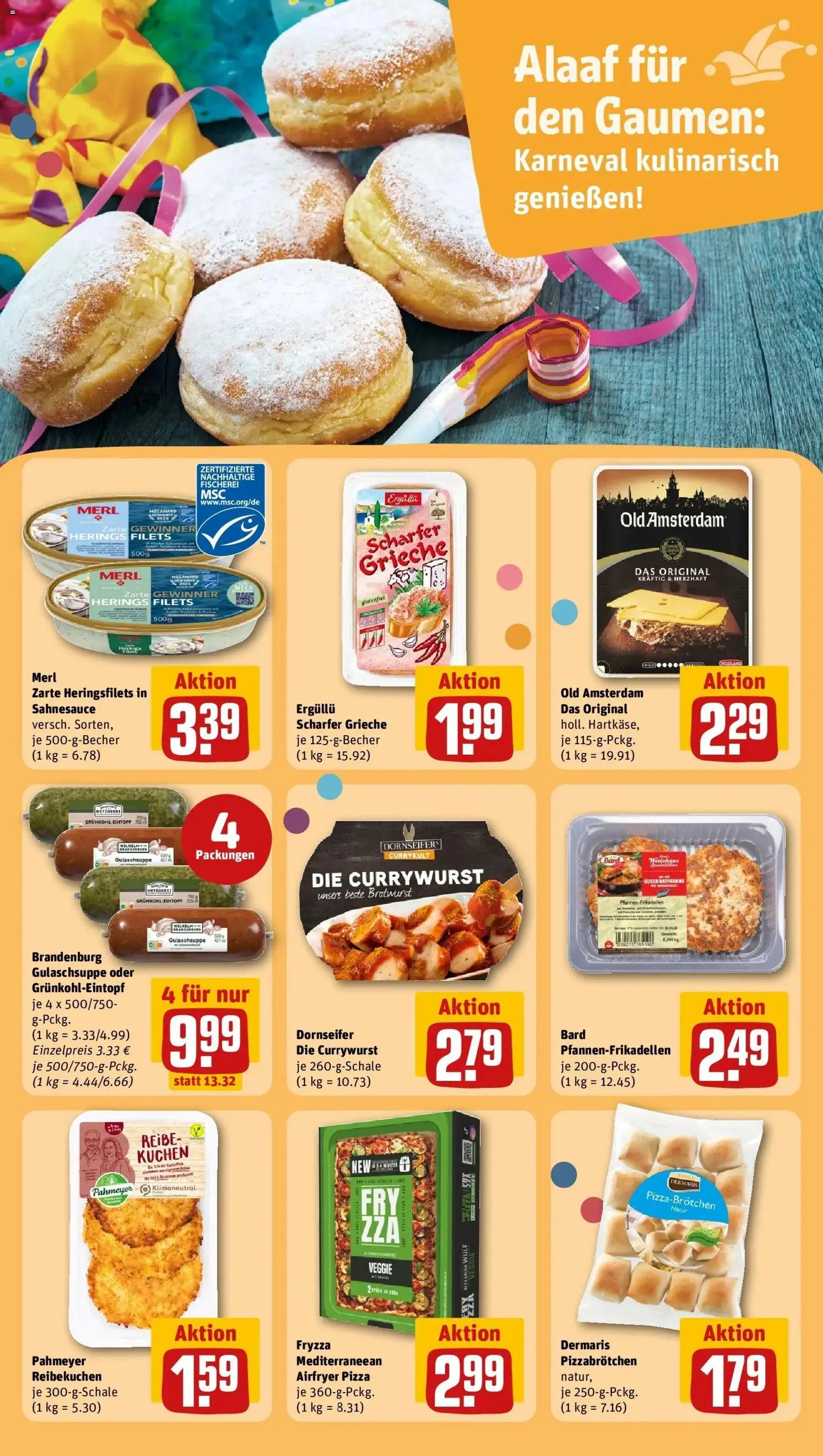 Rewe prospekt Höhr / Grenzhausen	 – gültig ab 09.02.2026 | Seite: 11 | Produkte: Bratwurst, Pizza, Kuchen