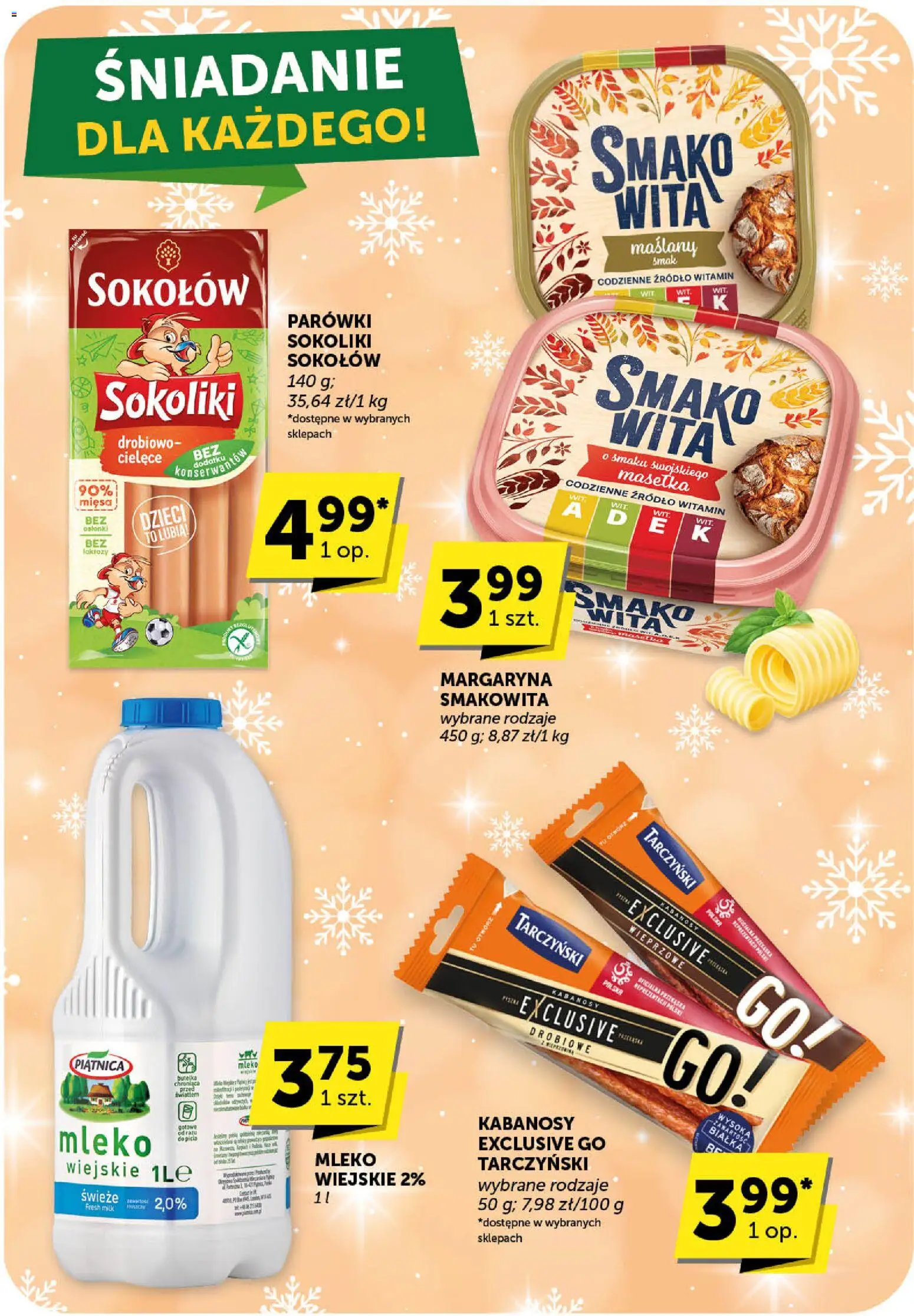 ABC Gazetka - Minimarket od 08.01.2026 | Strona: 10 | Produkty: Kabanosy, Parówki, Margaryna, Mleko