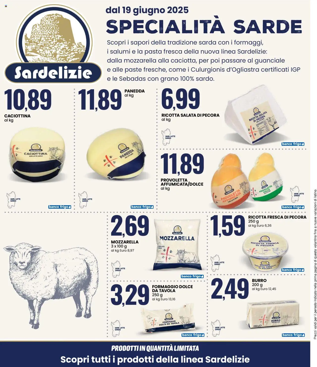 Volantino Eurospin del 19.06.2025 | Pagina: 10 | Prodotti: Latte, Formaggio, Ricotta, Guanciale