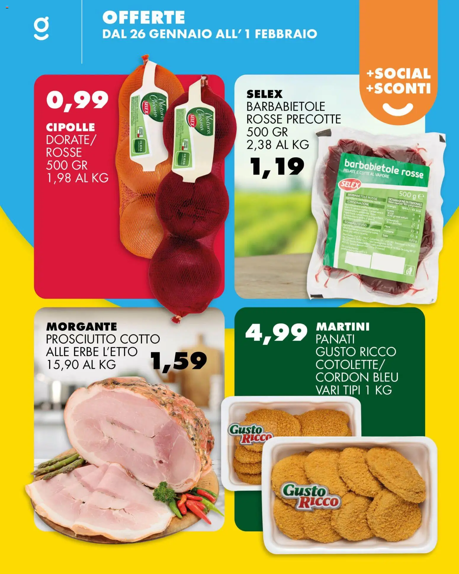 Volantino GECOP del 26.01.2026 | Pagina: 4 | Prodotti: Prosciutto Cotto, Cipolle, Prosciutto, Frigorifero