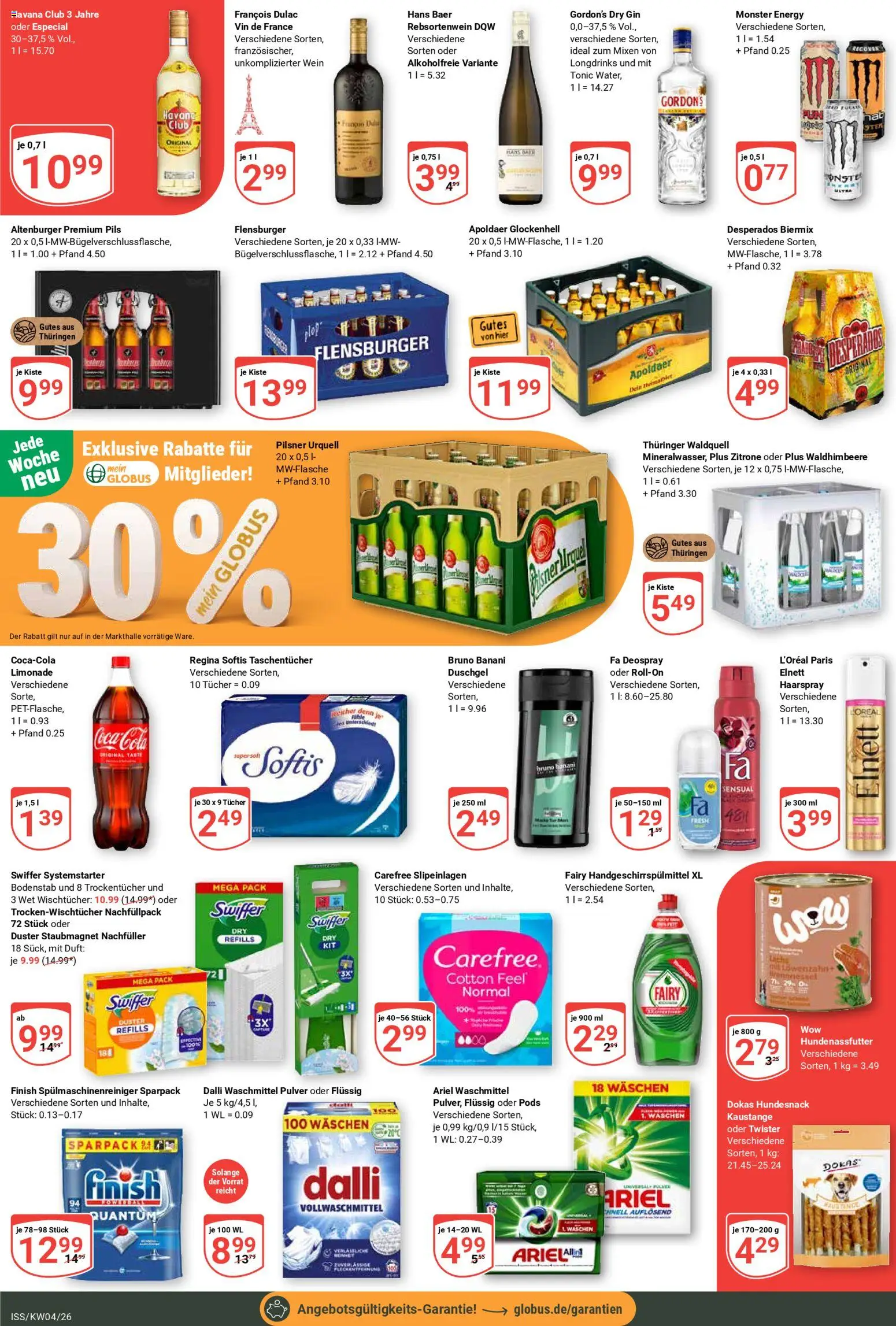 Globus Prospekt 	 – gültig ab 19.01.2026 | Seite: 3 | Produkte: Havana club, Limonade, Flensburger, Zitrone