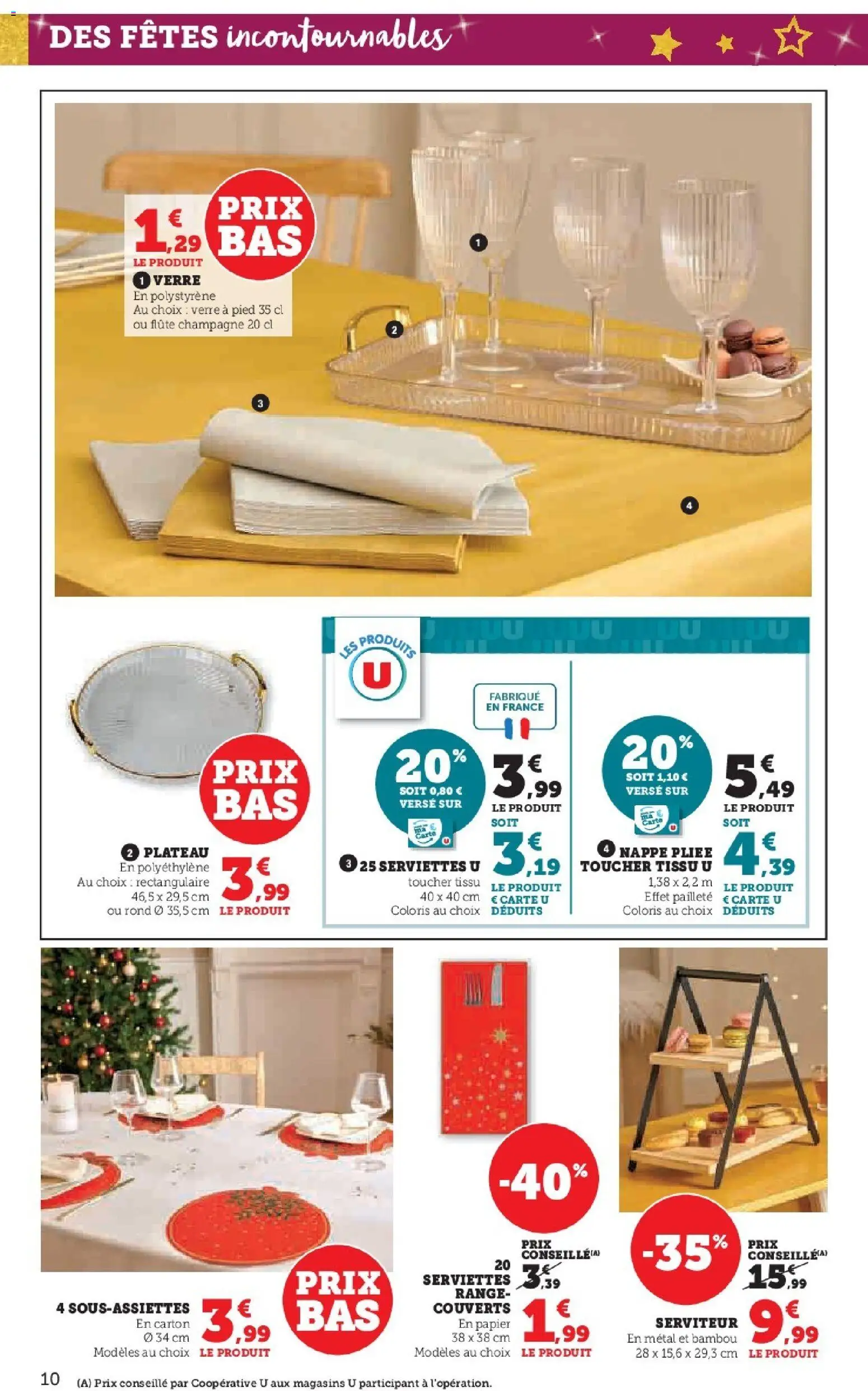 {H1} | Page: 10 | Produits: Plateau, Champagne, Flûte, Nappe