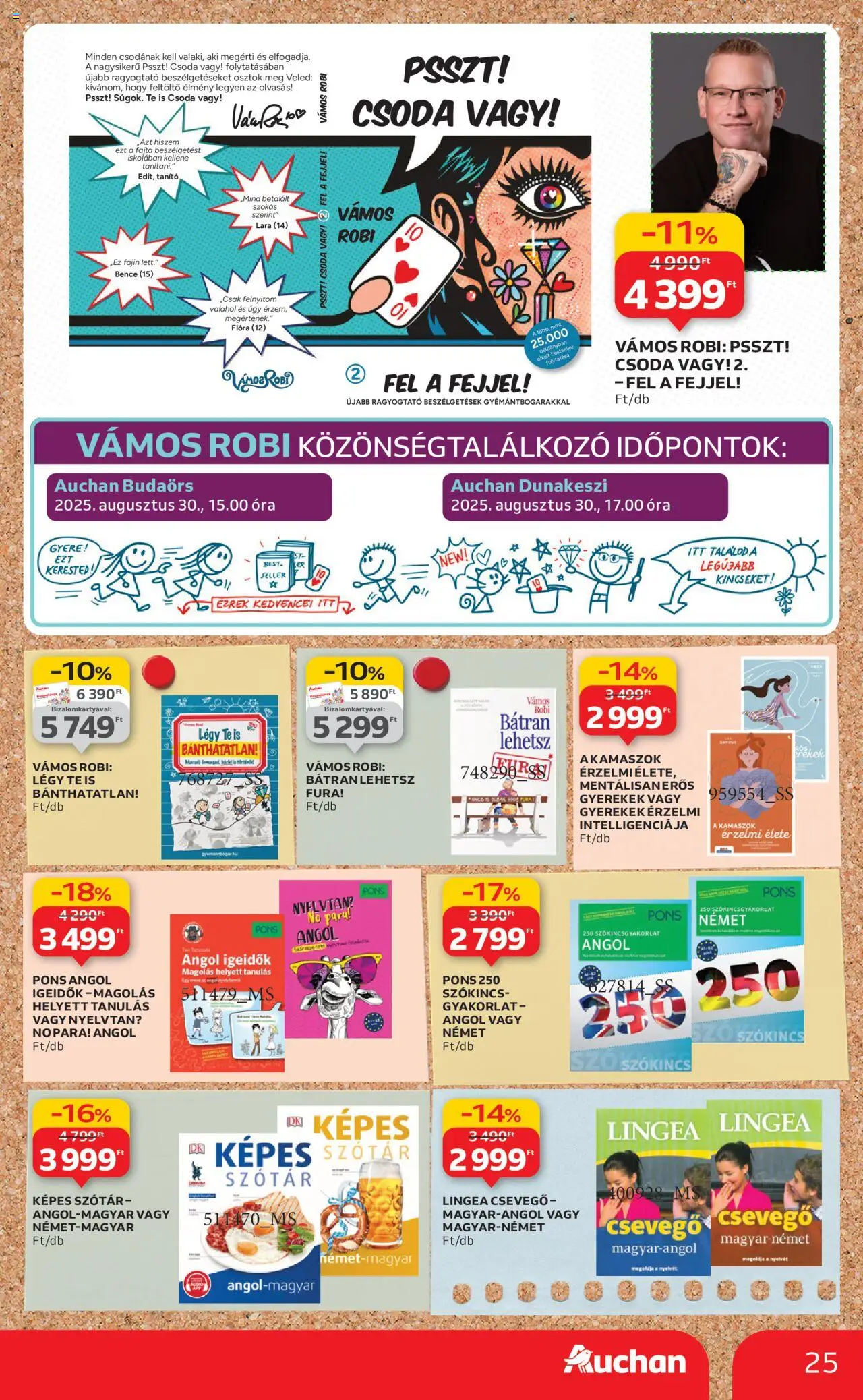 Auchan akciós ujság - amely érvényes a következő dátumtól: 21.08.2025 | Oldal: 25 | Termékek: Óra