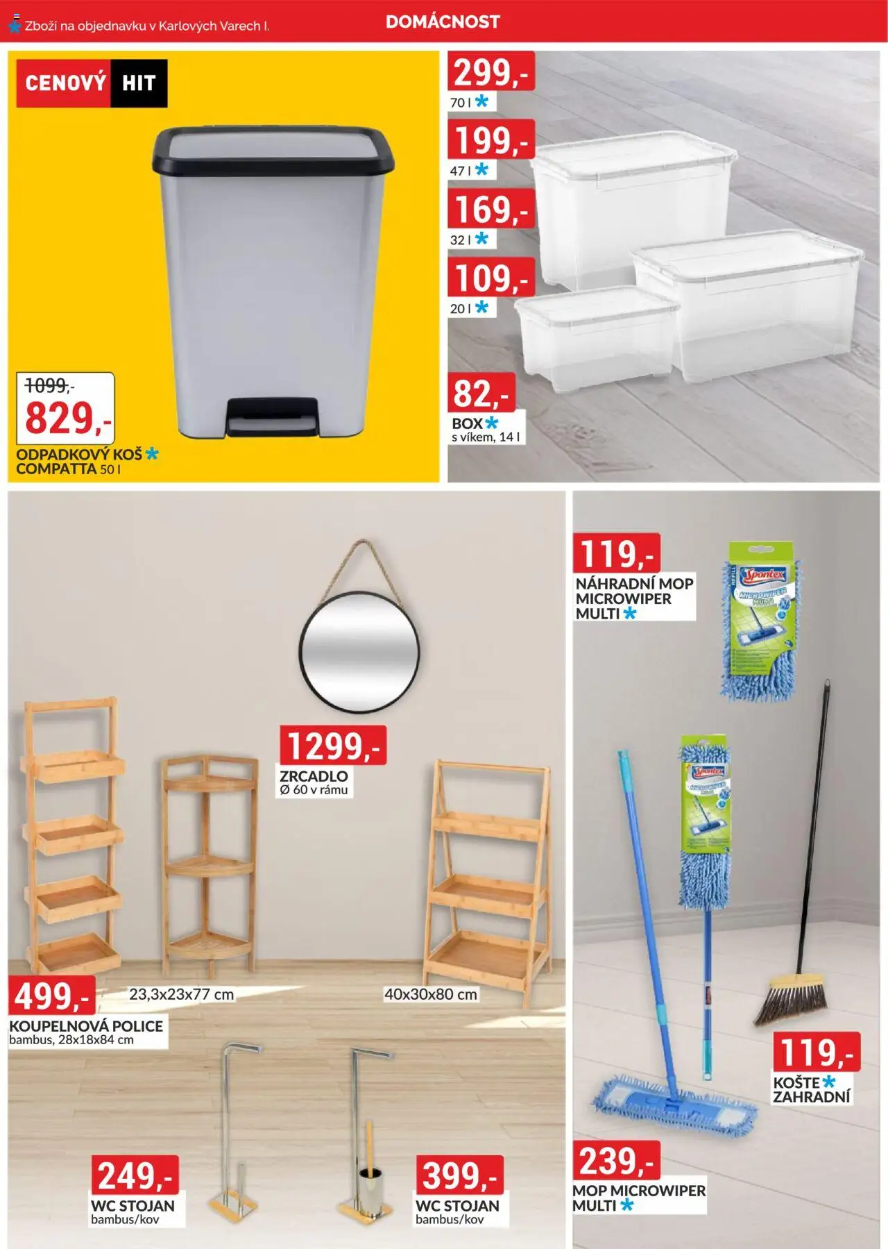 BAUMAX leták od 01.06.2025 | Strana: 47 | Produkty: Mop, Wc, Zrcadlo, Odpadkový koš