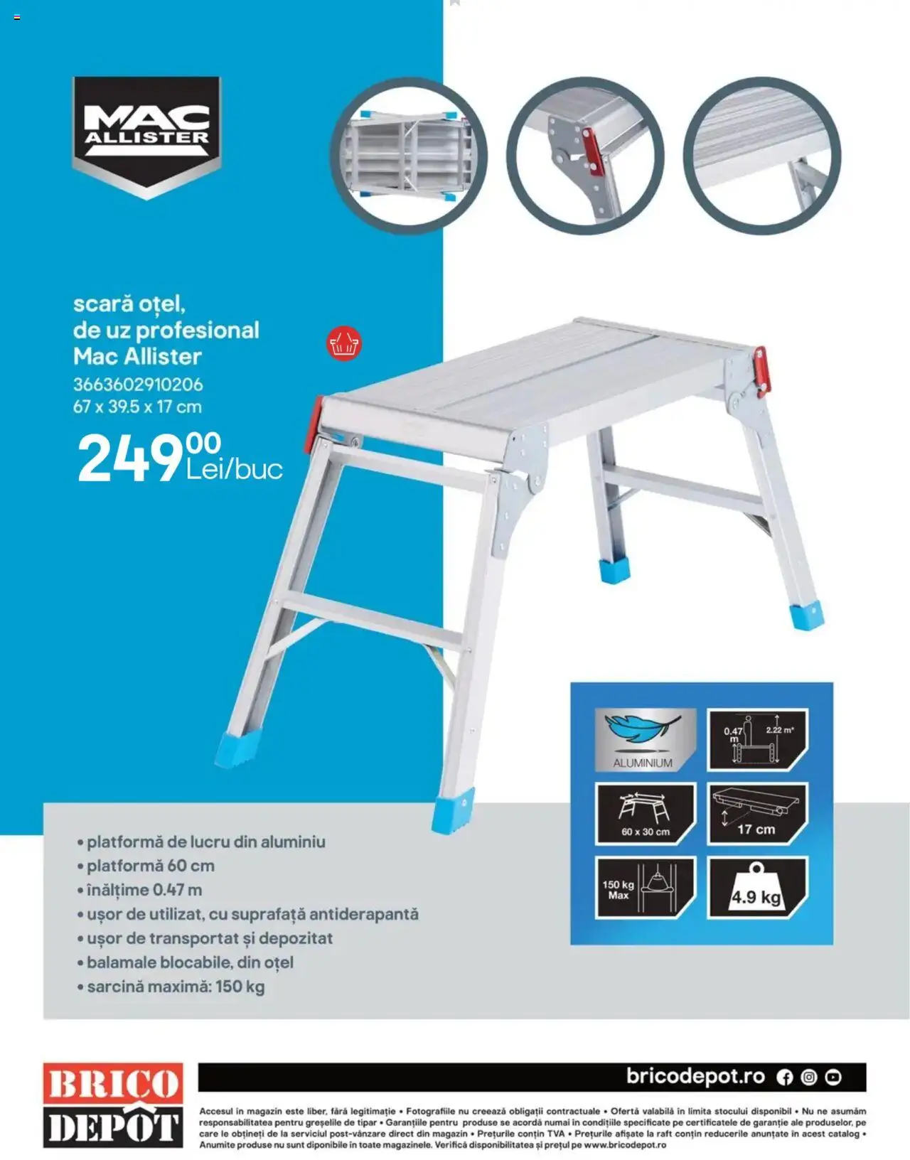 Noul catalog Brico Depot – valabil de la 13.06.2024 | Pagină: 50 | Produse: Scară, Raft