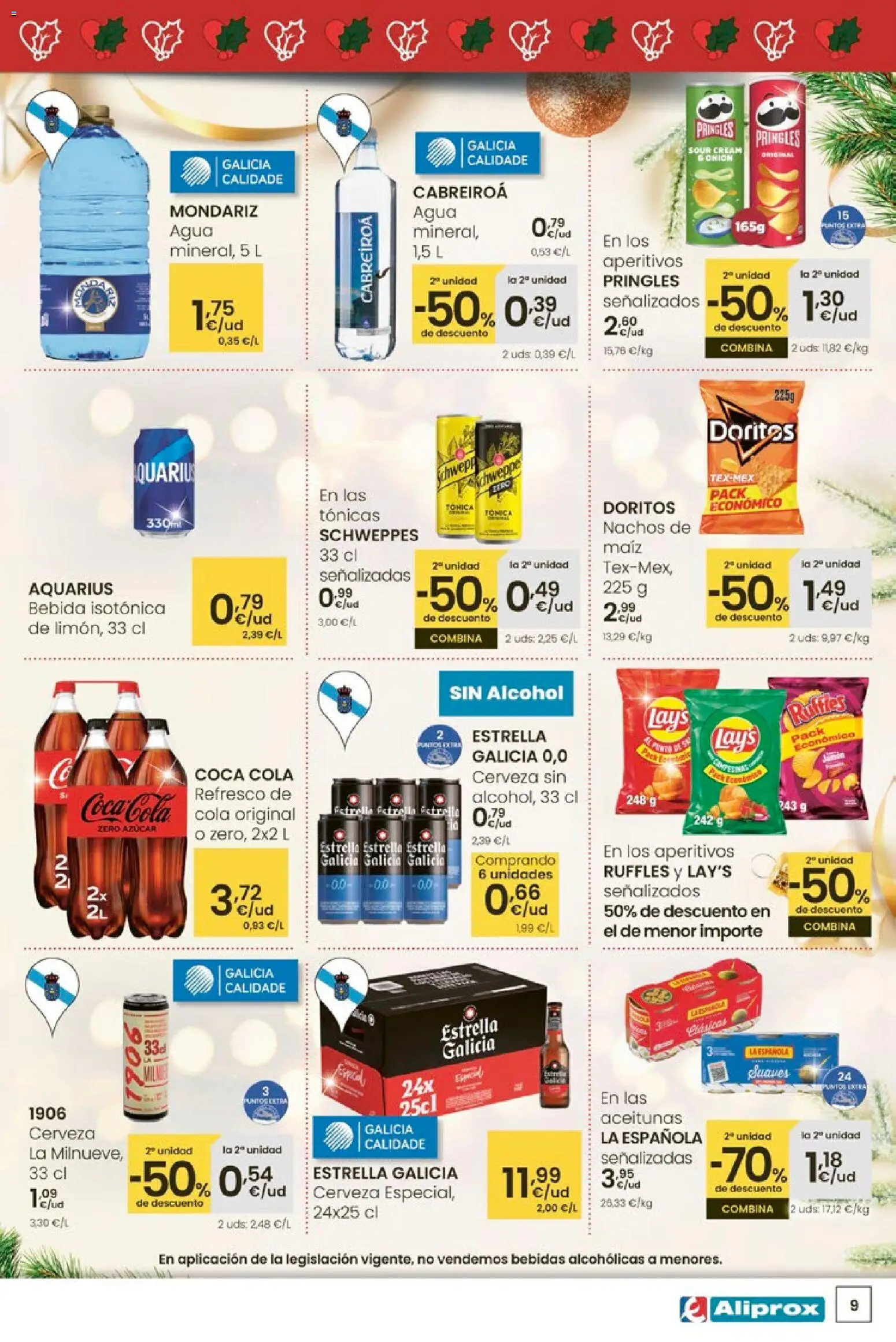 Eroski - Aliprox │ válido desde el 27.11.2025 | Página: 9 | Productos: Καλτσάκια μισά, Cerveza