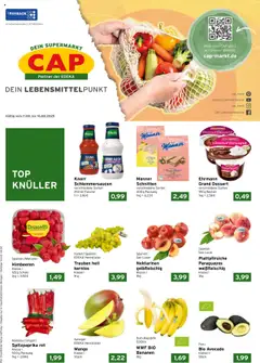 CAP Markt Prospekt - gültig ab dem 11.08.2025 | Seite: 1 | Produkte: Himbeeren, Nektarinen, Avocado, Mango