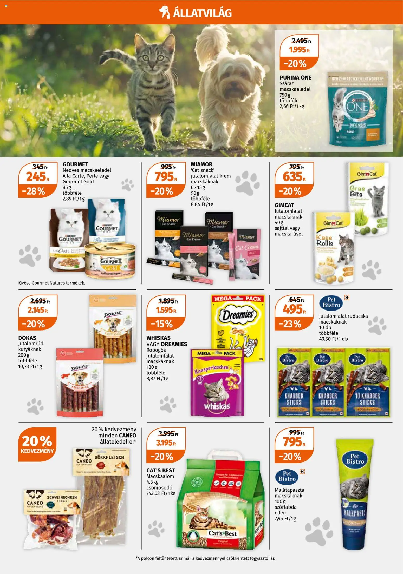 Müller akciós ujság - amely érvényes a következő dátumtól: 02.03.2026 | Oldal: 8 | Termékek: Macskaalom, Macskaeledel, Purina one, Whiskas