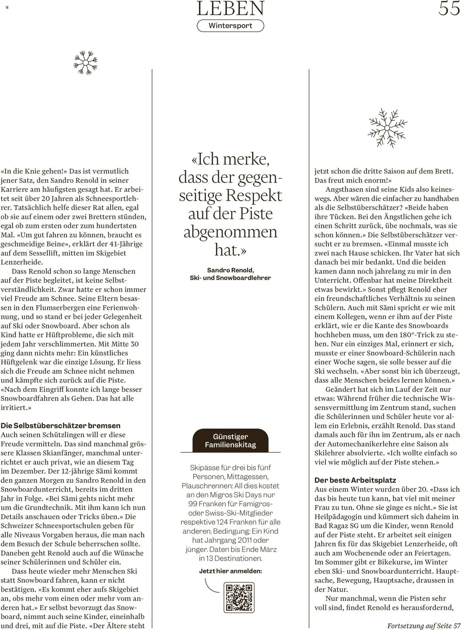 Migros Magazin – gültig ab 19.01.2026 | Seite: 55 | Produkte: Bad, Ski, Snowboard