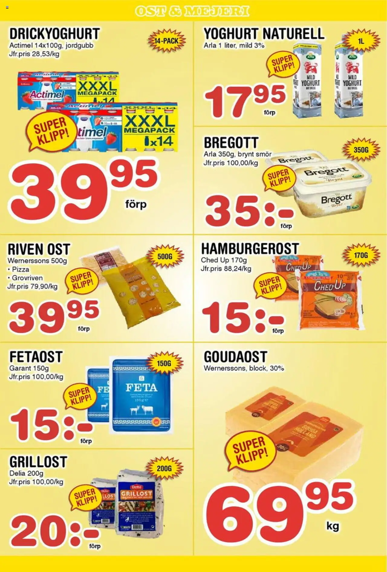 Nya Pulsen reklamblad aktuell från 08.09.2025 | Sida: 7 | Produkter: Grillost, Smör, Yoghurt, Pizza