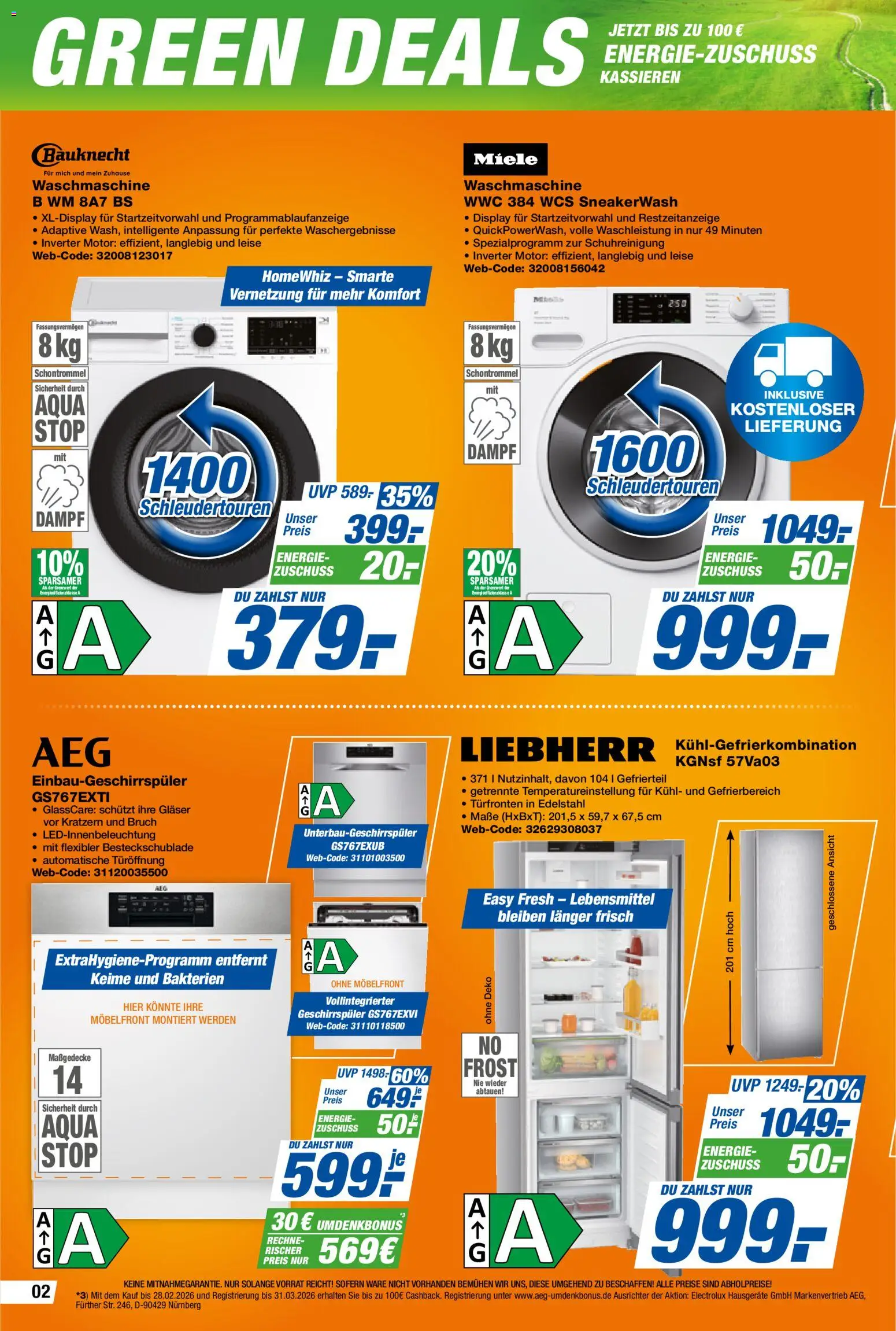 Expert Prospekt 	 – gültig ab 23.01.2026 | Seite: 2 | Produkte: Miele, Liebherr, Geschirrspüler, Kühlgefrierkombination