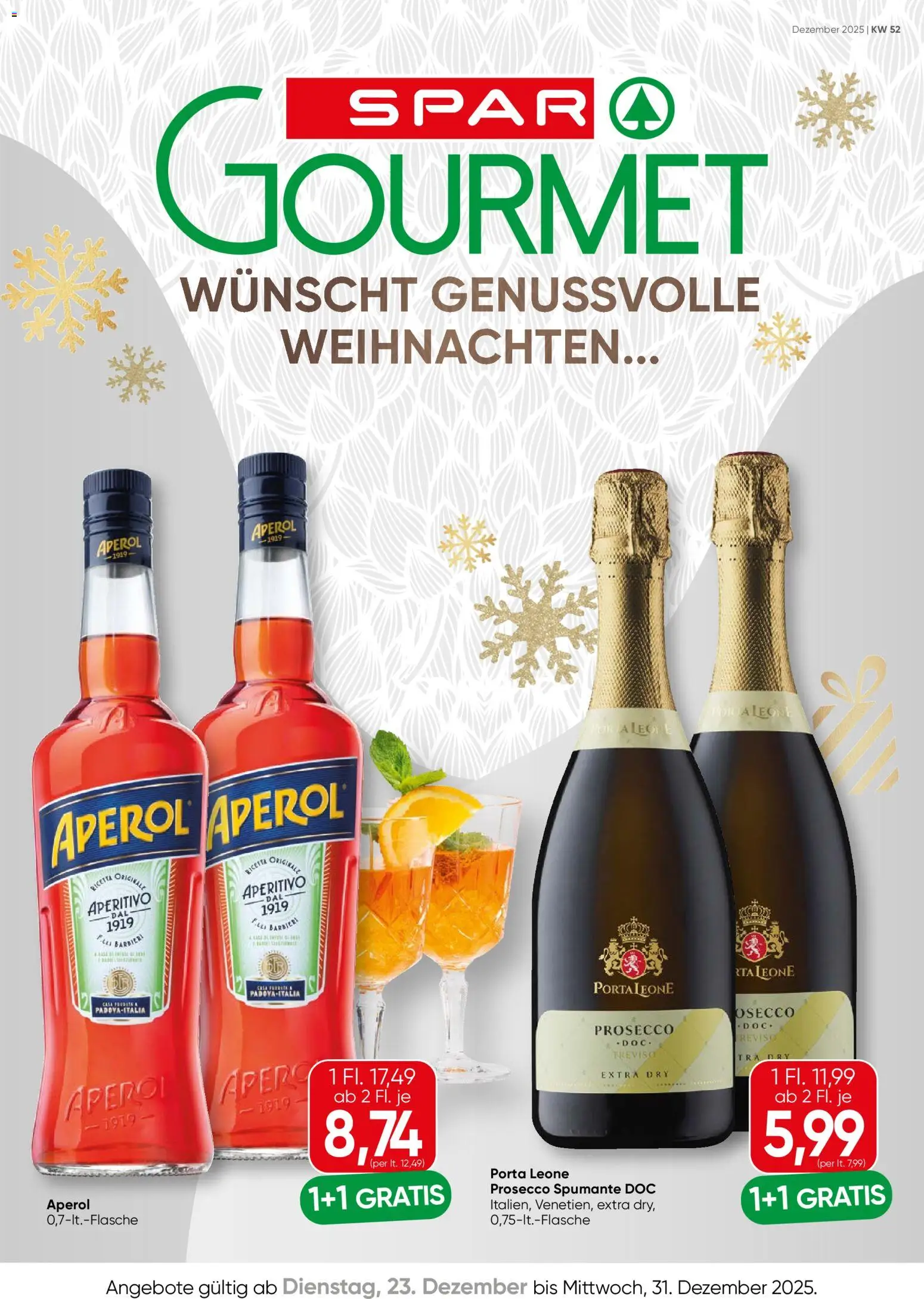 SPAR Gourmet Flugblatt - Burgenland gültig ab 23.12.2025 | Seite: 1