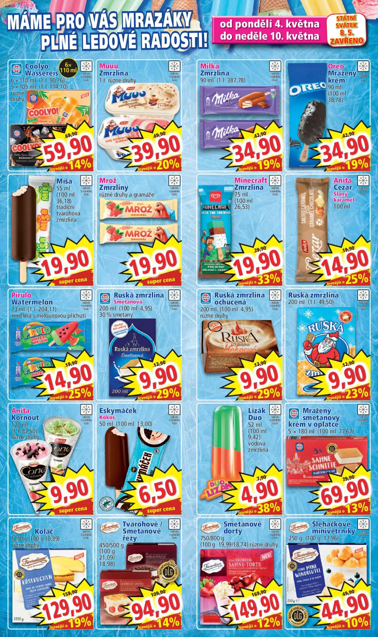 Norma leták od 04.05.2026 | Strana: 10 | Produkty: Zmrzliny, Ruská zmrzlina, Krém, Kokos