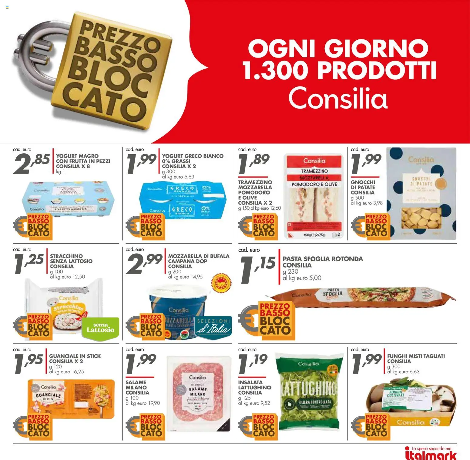 Volantino Italmark del 22.04.2026 | Pagina: 29 | Prodotti: Yogurt greco, Insalata, Olive, Pasta