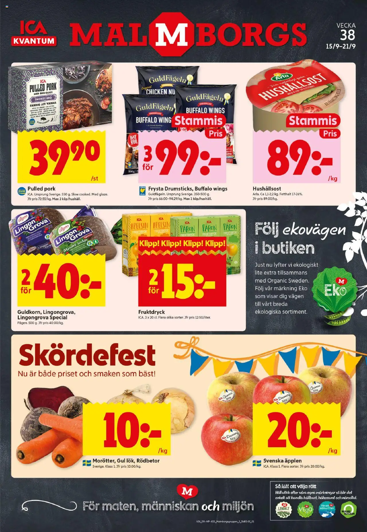 ICA Kvantum reklamblad aktuell från 15.09.2025 | Sida: 1