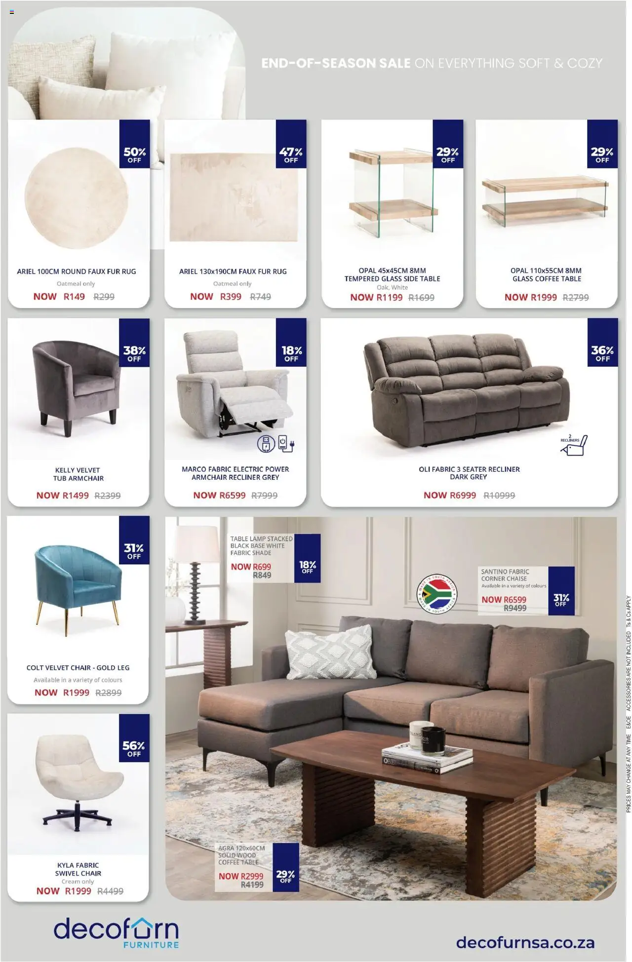 Decofurn Specials │ valid from 01.08.2025 | Page: 3 | Products: Side table, Seater, Chair, Cream