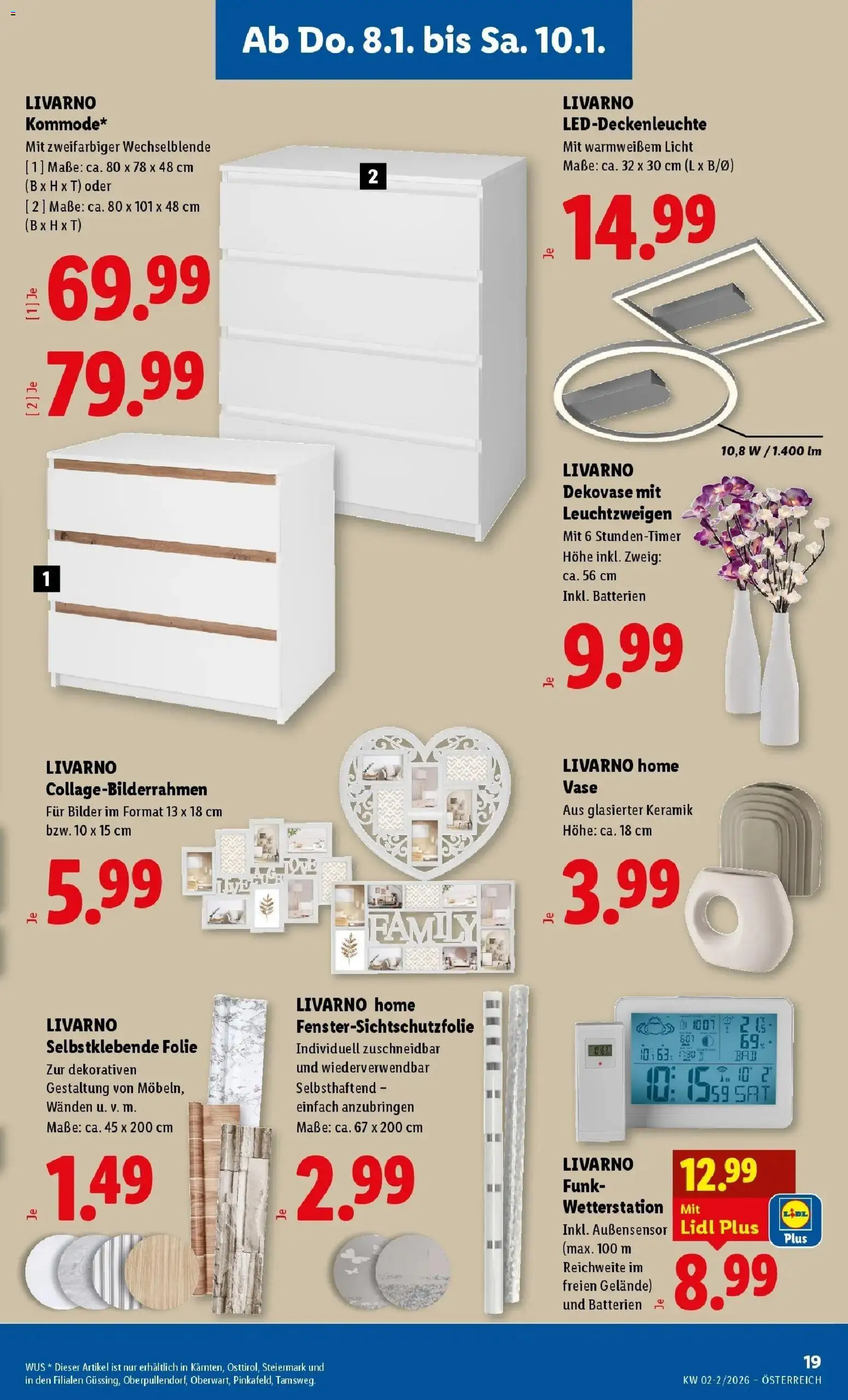 Lidl Flugblatt - Fohnsdorf, Neunkirchen, Graz gültig ab 08.01.2026 | Seite: 21 | Produkte: Wetterstation, Vase