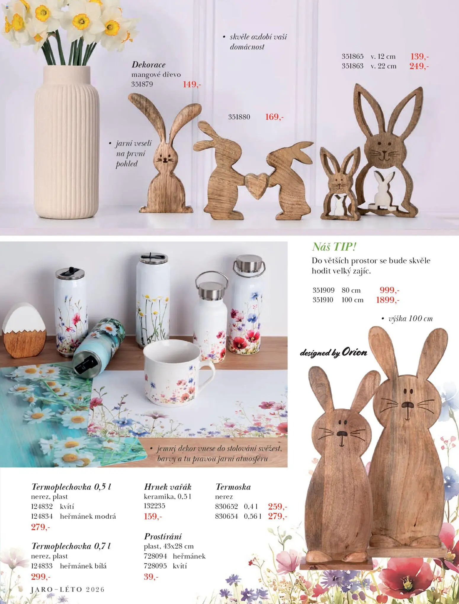 Orion leták - Jaro/Léto 2026 od 09.03.2026 | Strana: 9 | Produkty: Hrnek, Prostírání, Barvy, Dekorace