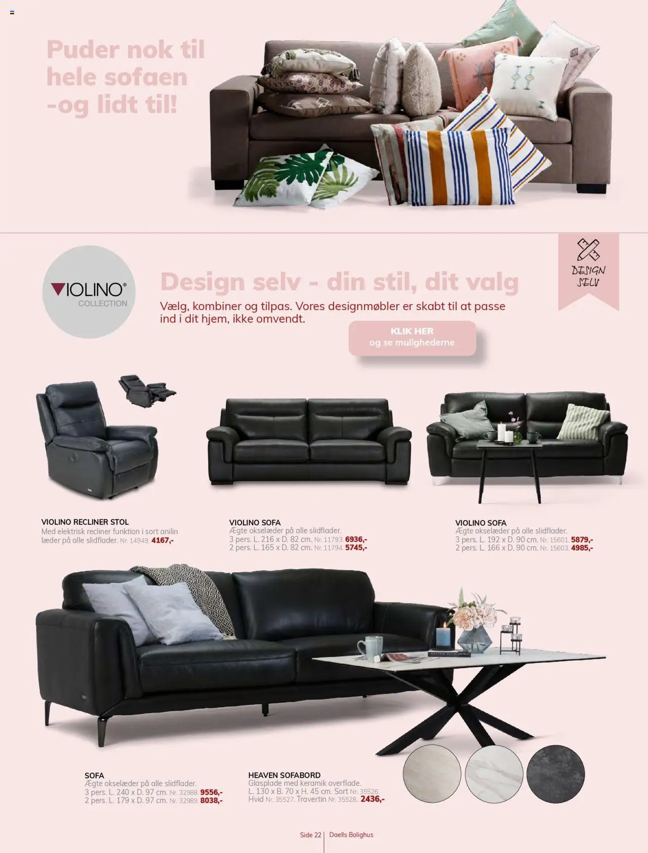 Daells Bolighus tilbudsavis – gyldig fra 14.08.2025 | Side: 22 | Produkter: Sofabord, Sofa, Stol