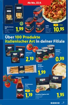 Lidl Aktionen – gültig ab 18.09.2025 | Seite: 23 | Produkte: Barilla, Tomaten, Nudeln, Pasta