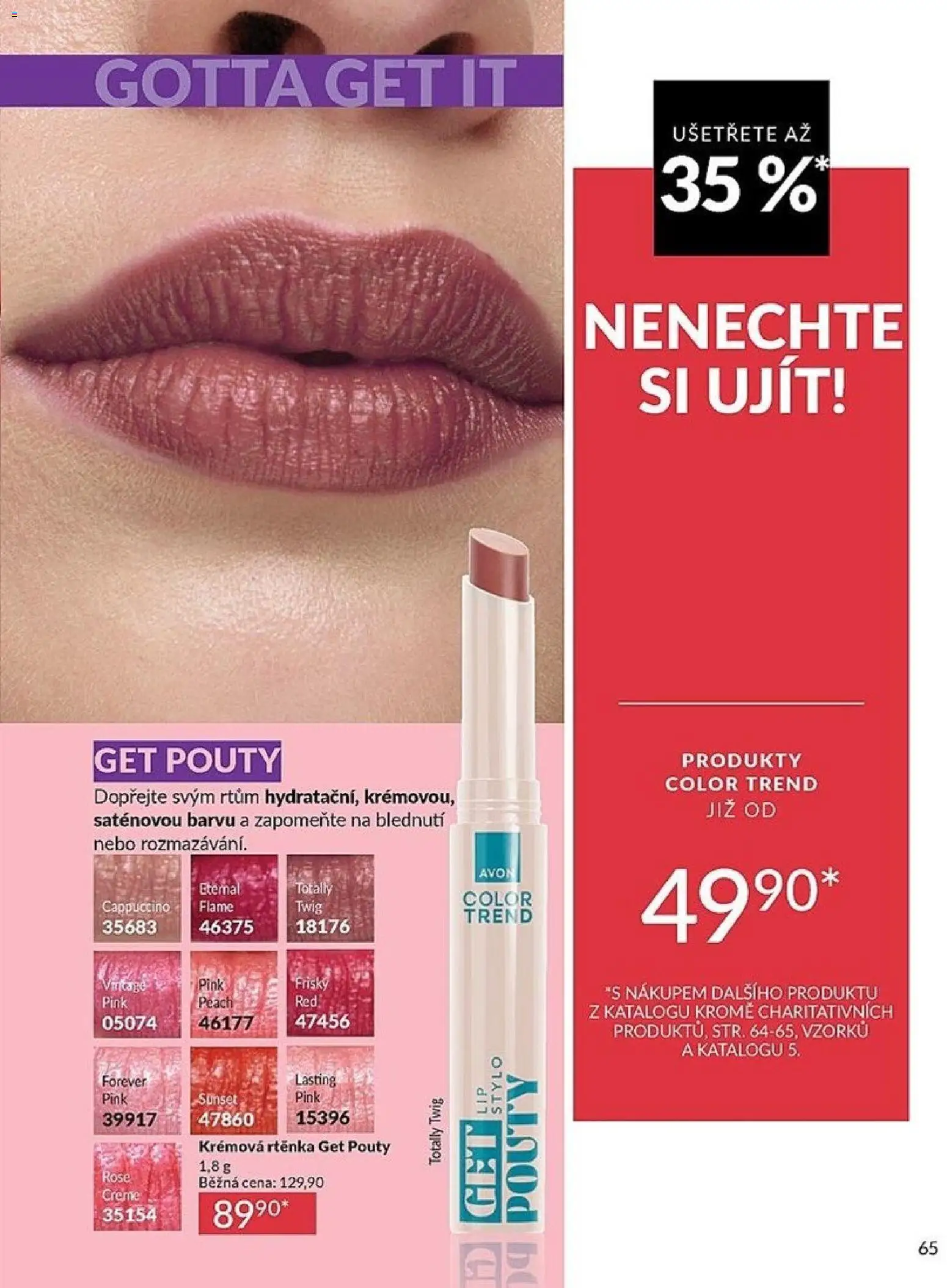 Avon Katalog 04/2026 od 01.04.2026 | Strana: 65 | Produkty: Cappuccino, Rtěnka