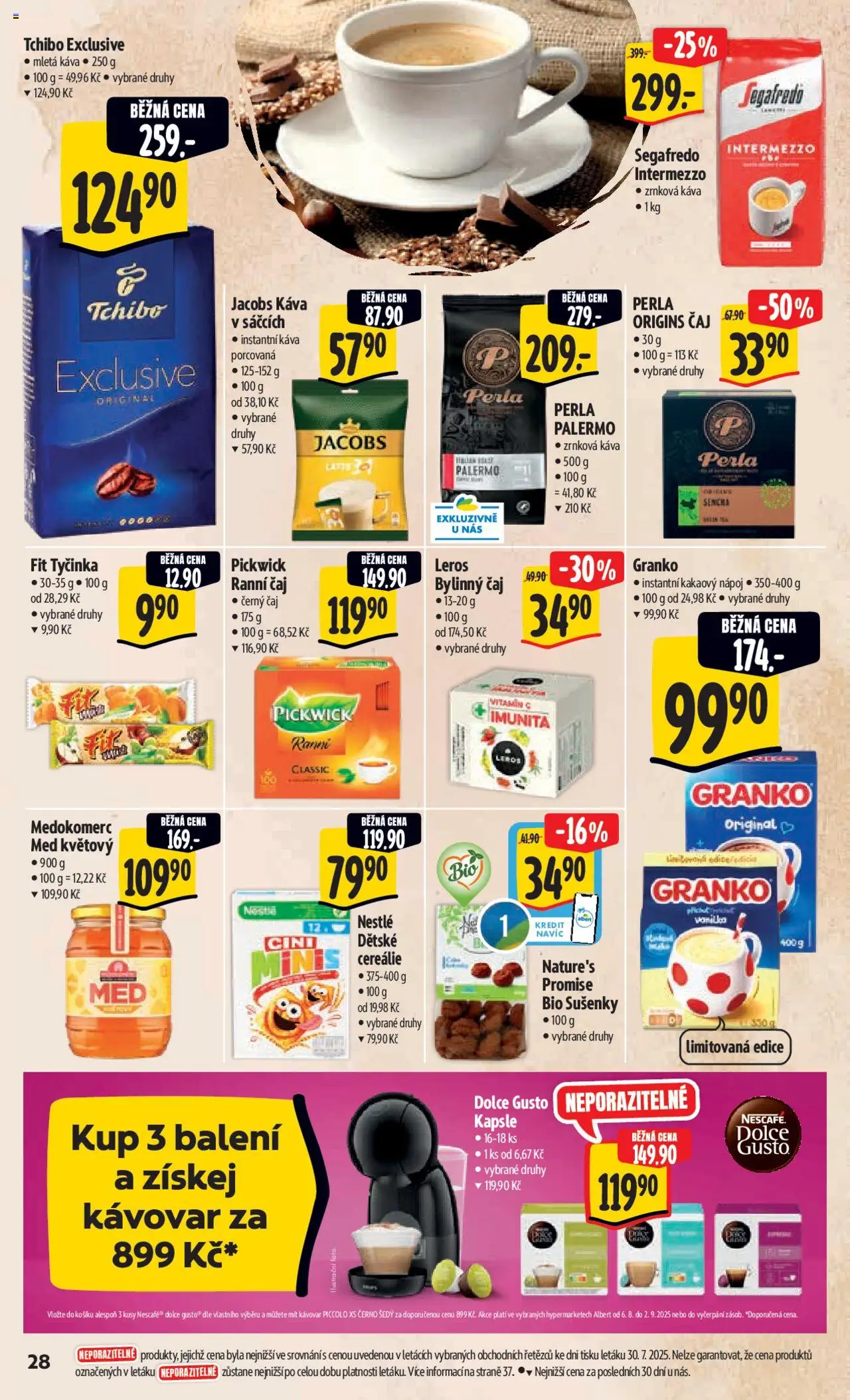 Albert leták - Hypermarket od 06.08.2025 | Strana: 35 | Produkty: Segafredo Intermezzo, Med, Kávovar, Segafredo