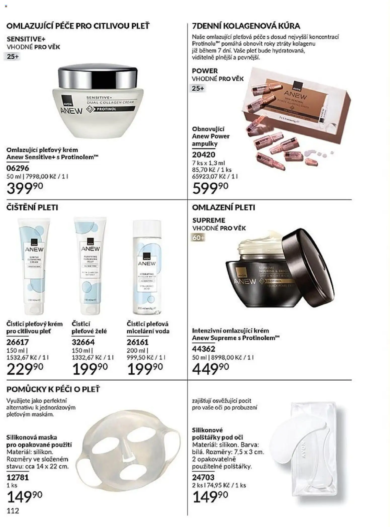 Avon Katalog 05/2026 od 01.05.2026 | Strana: 112 | Produkty: Polštářky, Voda, Krém, Maska