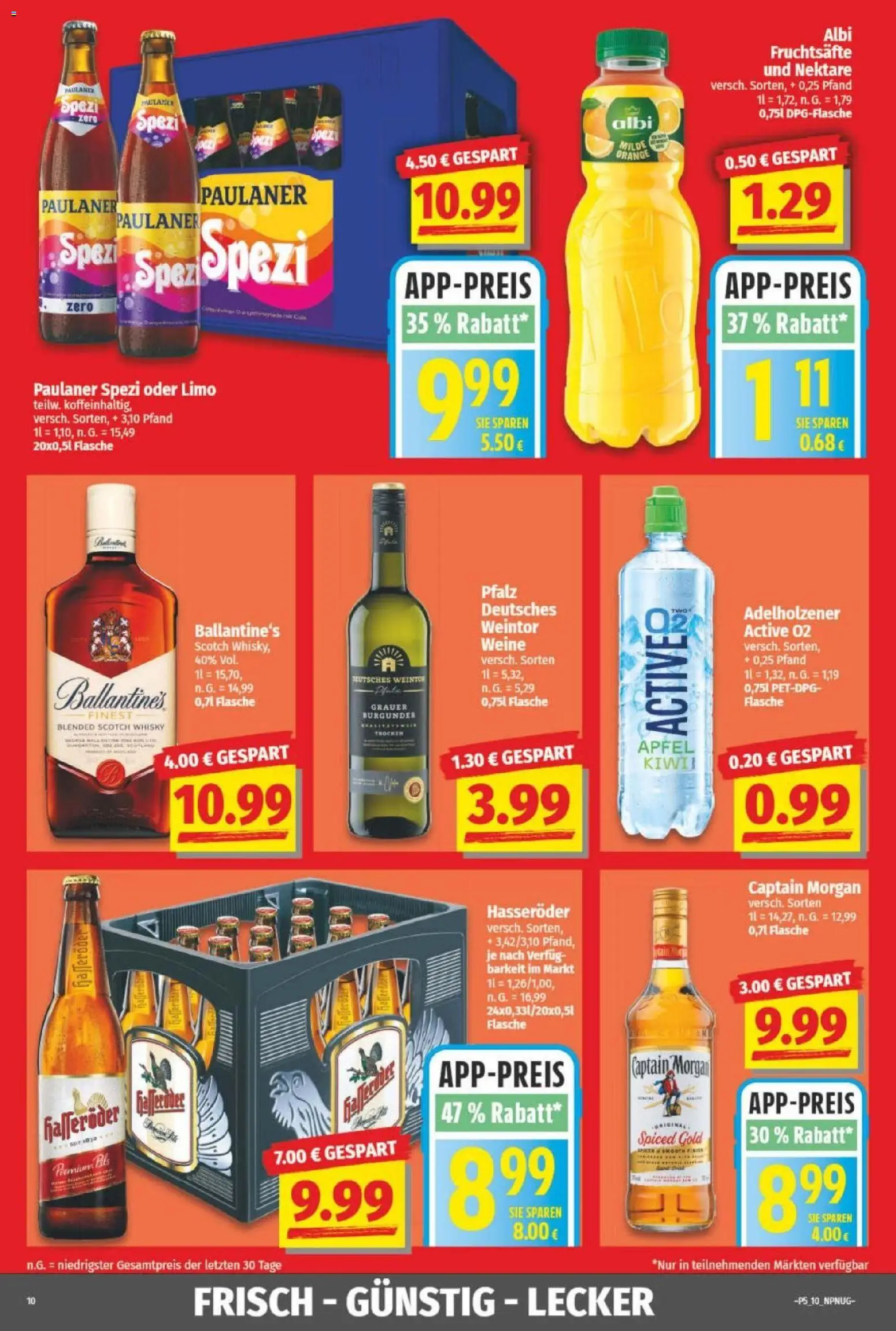NP Discount Prospekt – gültig ab 25.01.2026 | Seite: 10 | Produkte: Paulaner spezi, Adelholzener, Hasseröder, Paulaner