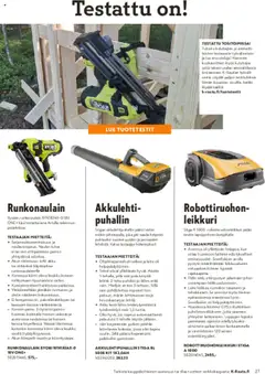  | Sivu: 27 | Tuotteet: Leikkuri, Robottiruohonleikkuri, Akku, Pasta