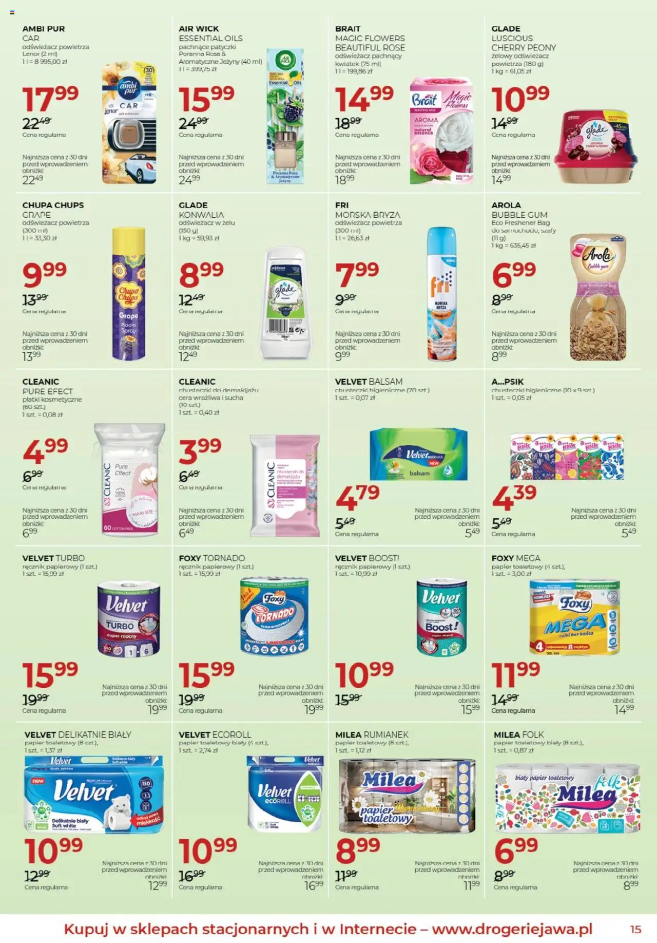 Jawa Gazetka od 04.08.2025 | Strona: 15 | Produkty: Odświeżacz, Odświeżacz powietrza, Płatki, Ręcznik papierowy