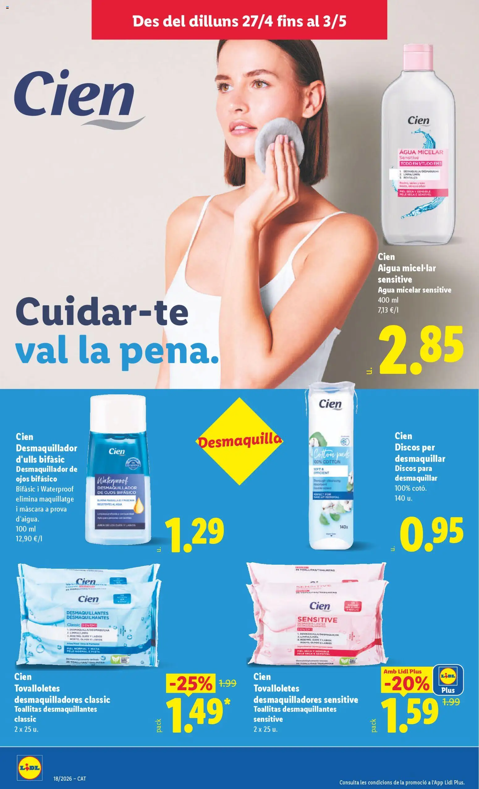 Lidl folleto │ válido desde el 27.04.2026 | Página: 26 | Productos: Máscara, Agua micelar, Desmaquillador