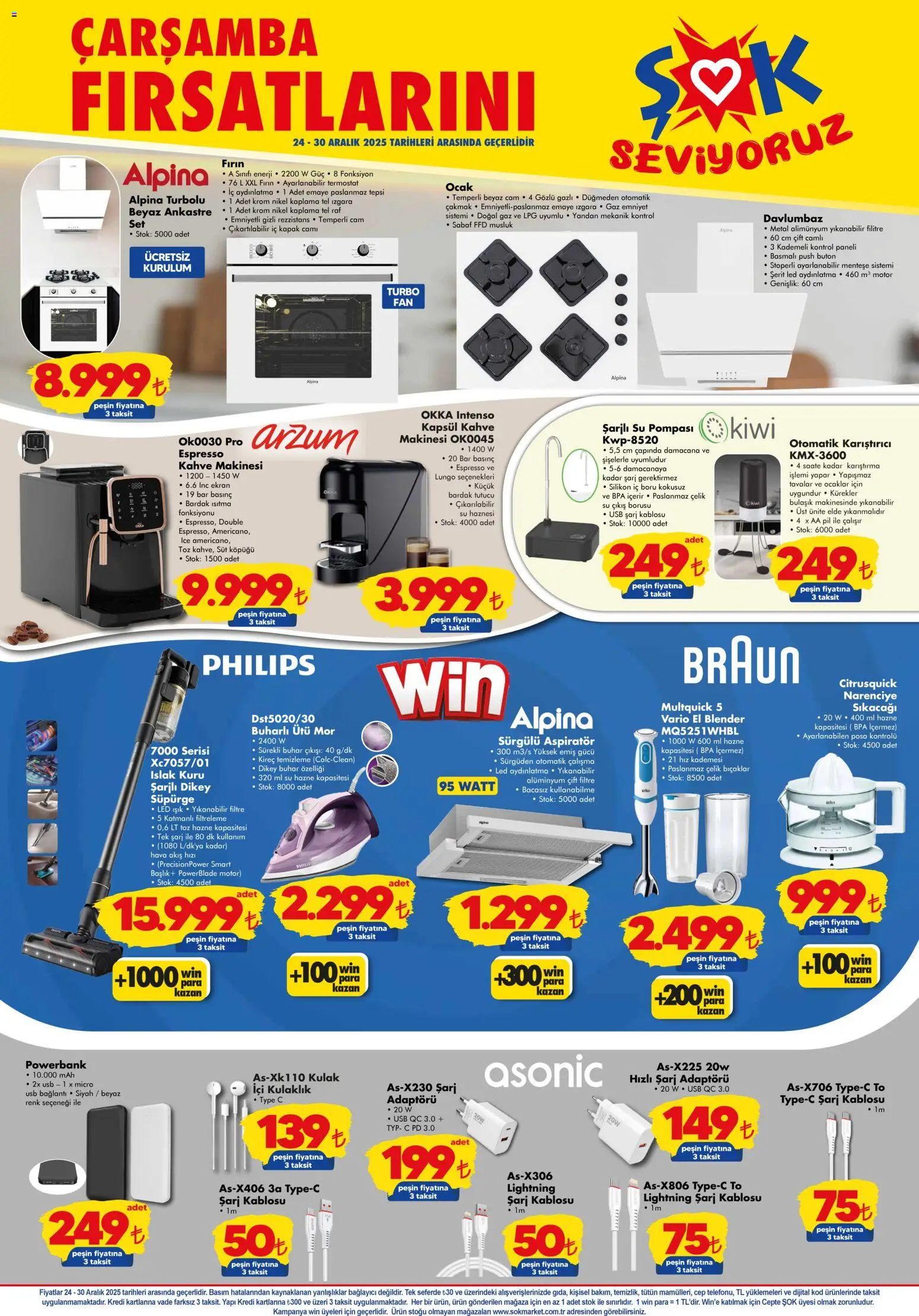 Şok Market Katalog - 24.12.2025 tarihinden itibaren geçerlidir | Sayfa: 3 | Ürünler: Davlumbaz, Bağlayıcı, Ocak, Izgara