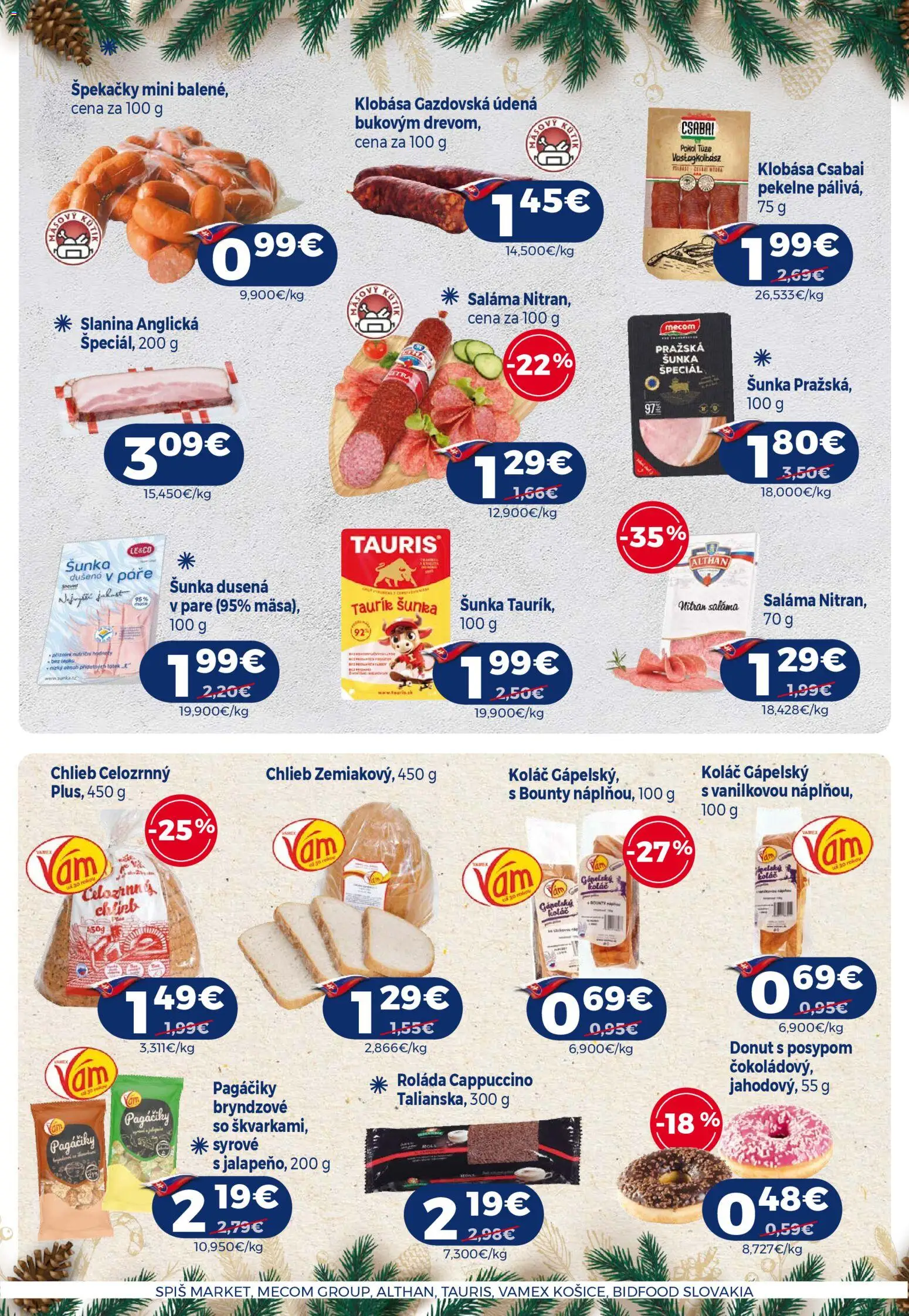 Nové Milk Agro akcie – leták je platný od 03.12.2025 | Strana: 6 | Produkty: Chlieb, Šunka, Slanina, Koláč