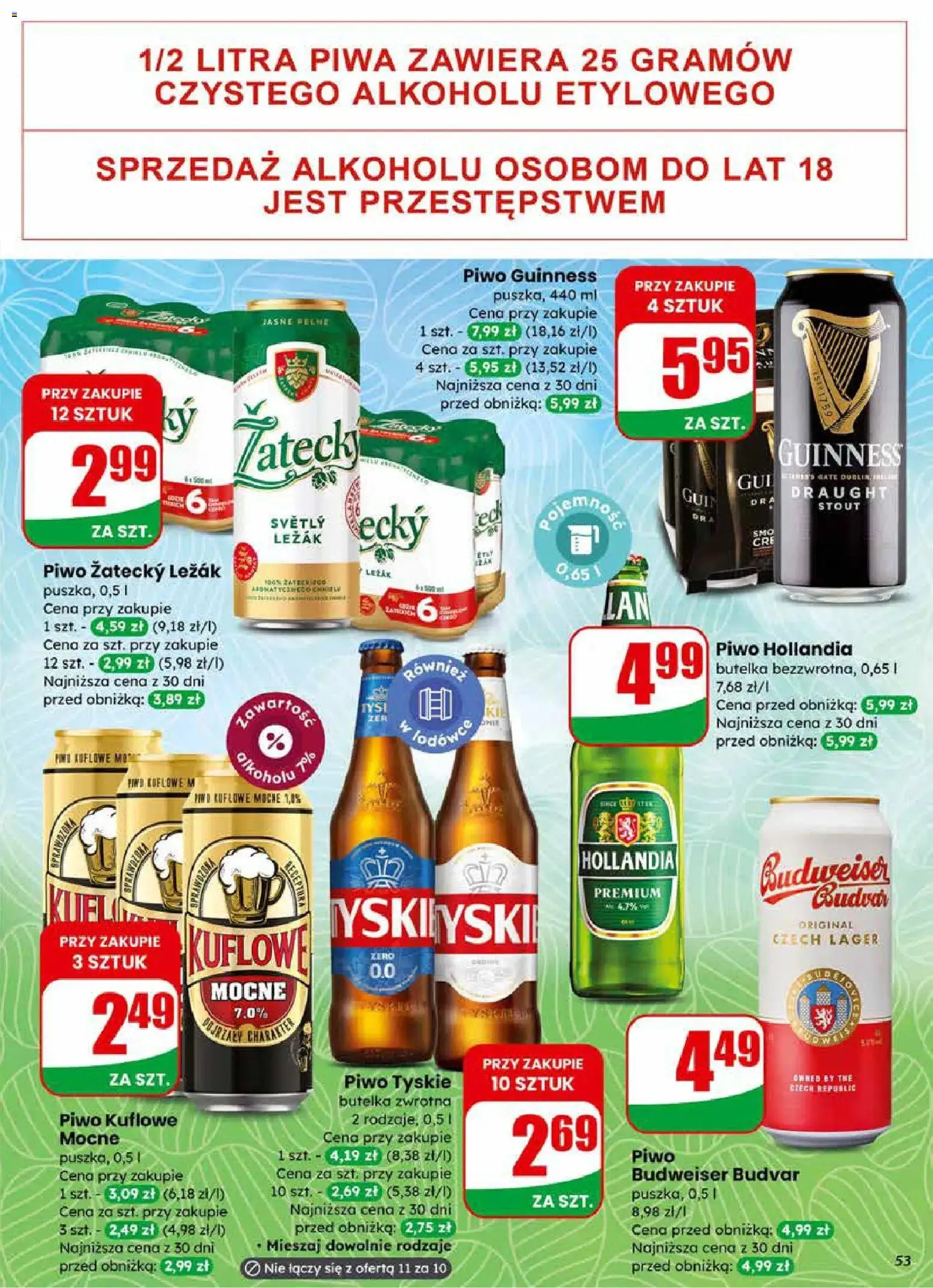 Dino gazetka od 01.04.2026 | Strona: 53 | Produkty: Guinness, Leżak, Tyskie, Piwo