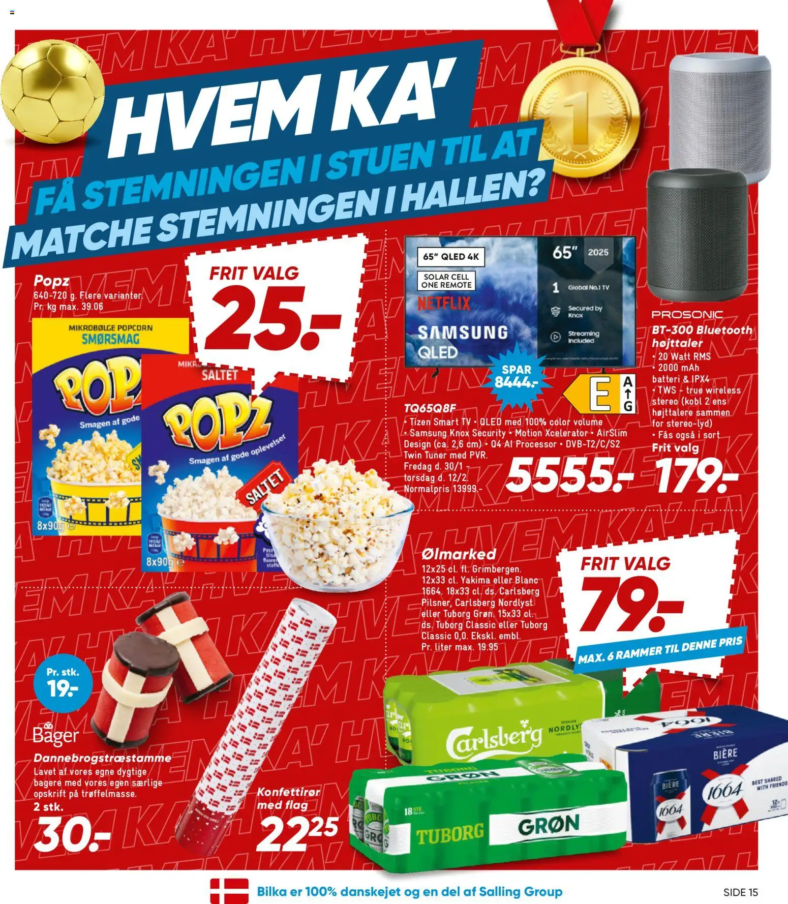 Bilka tilbudsavis – gyldig fra 30.01.2026 | Side: 15 | Produkter: Popcorn, Smart TV, TV, Batteri