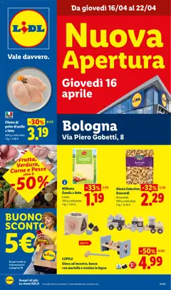 Anteprima del volantino Lidl volantino Nuova Apertura Bologna valido a partire dal 16.04.2026